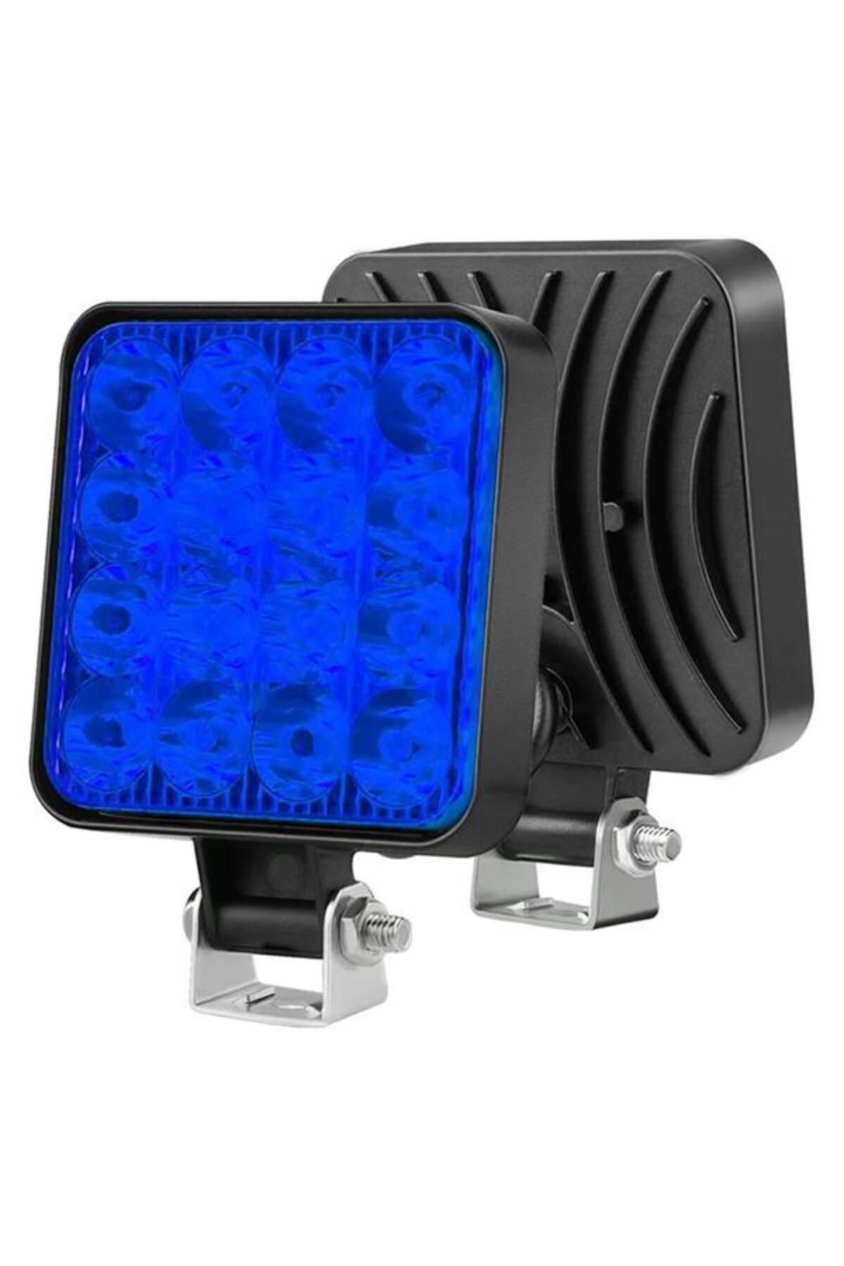 robotrend Powermaster Pm-25309 Suv - Off Road - Motosiklet Farı Sis Lambası Mavi Led 12 Volt 48 Watt