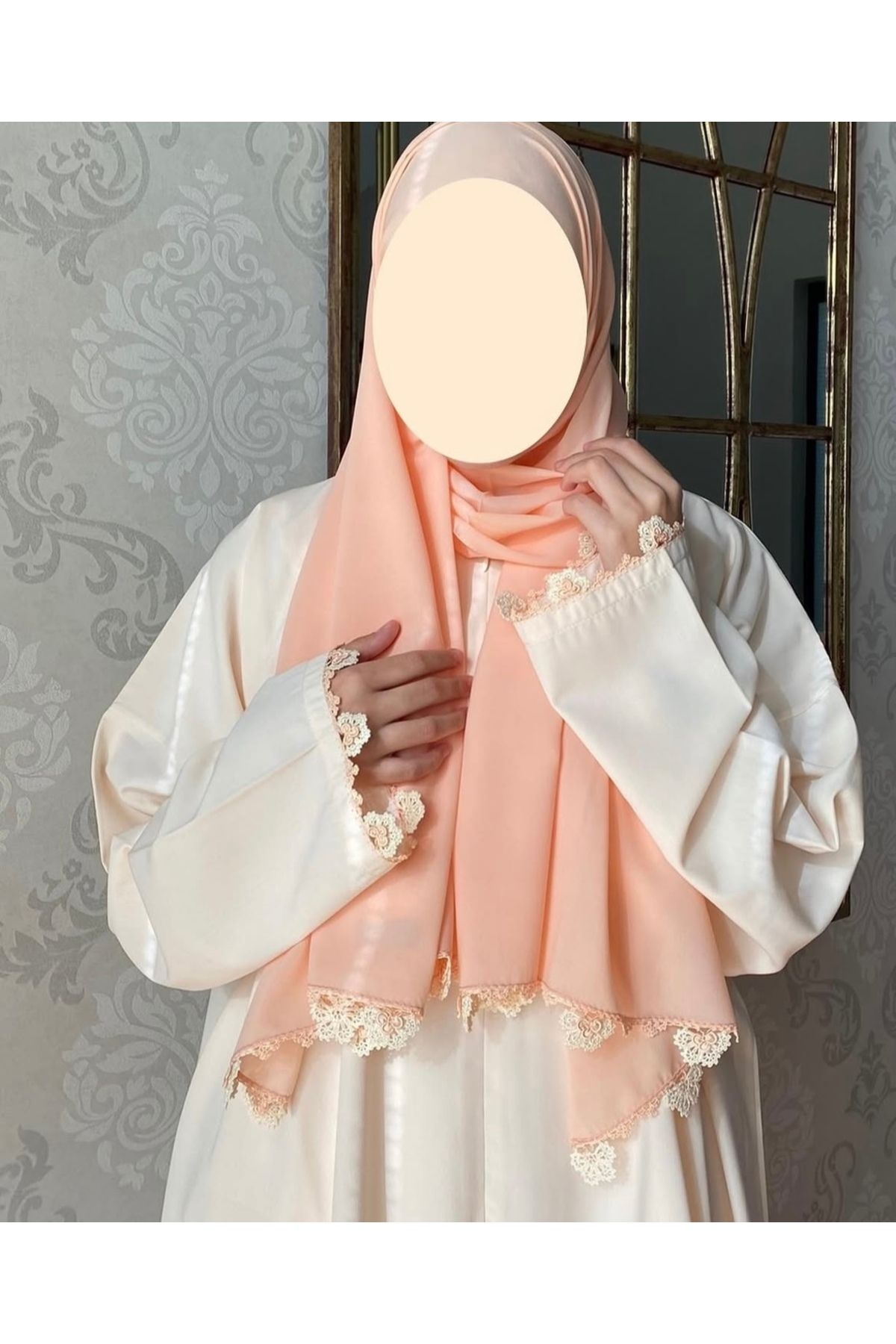 Nimet Abla Butik El işlemeli namaz elbise takımı