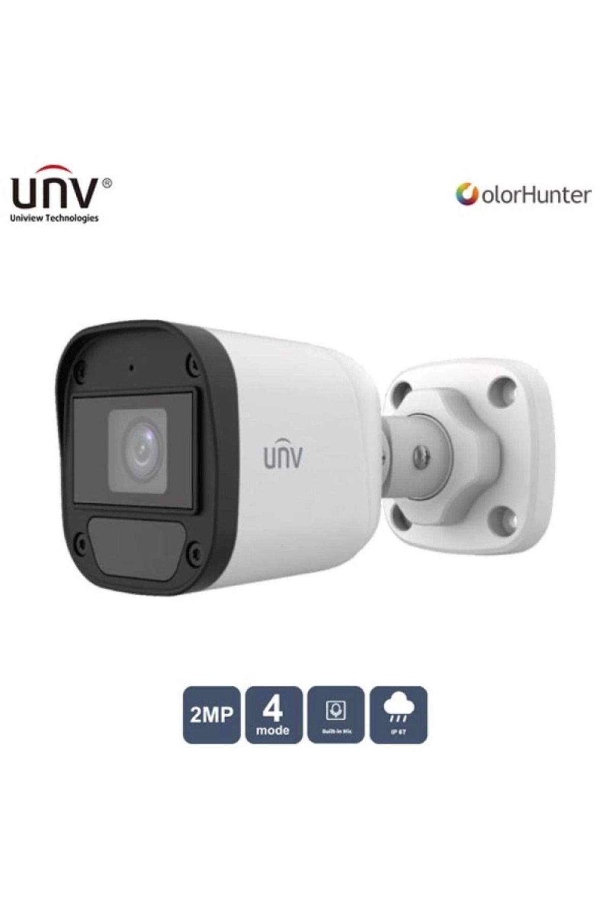 feifei Unv 2Mp Uac-B112-Af28-W 2.8Mm Colorhunter 20Mt Ip67 Ahd Dahili Ses Ir Bullet Kamera
