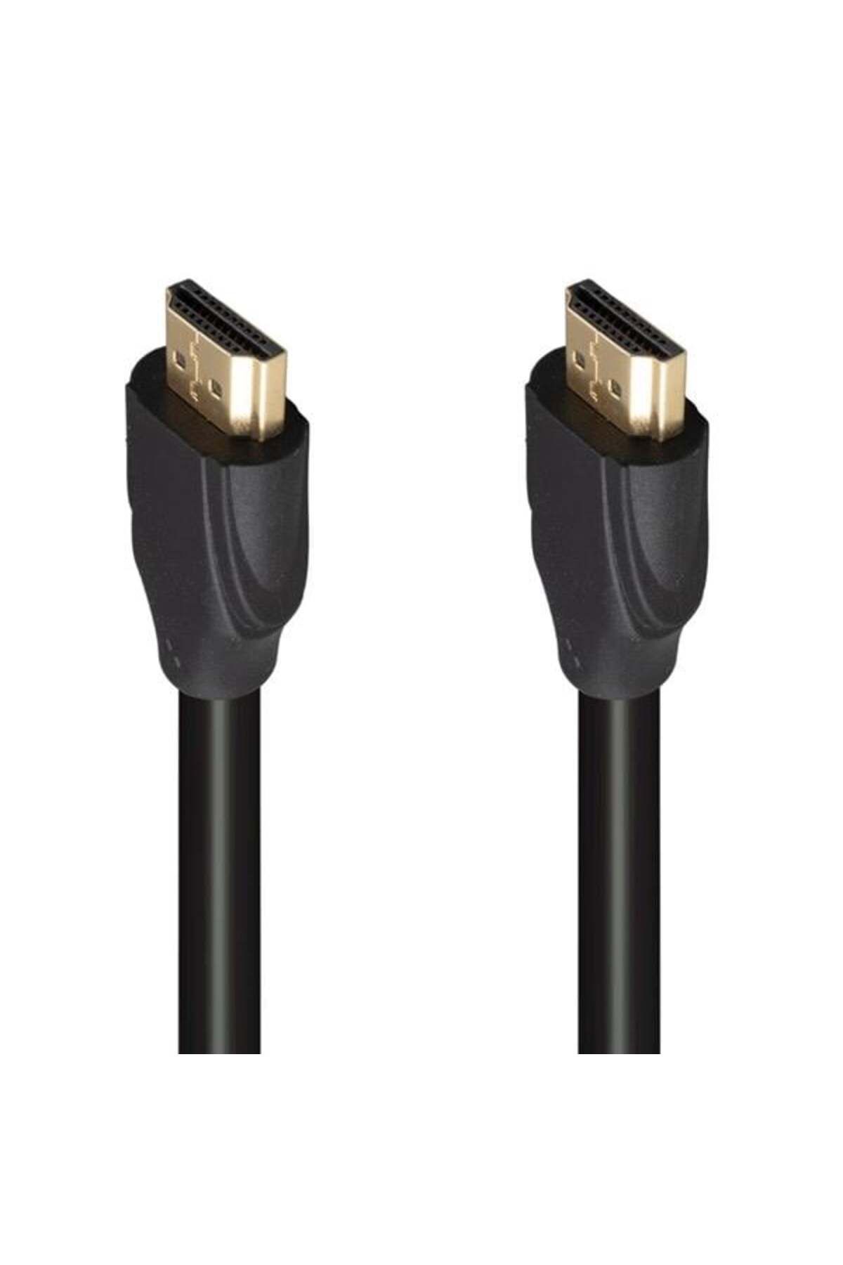 Mu Art Ahşap Fully G-507K Plastik Düz Siyah 25 Metre Gold Poşetli Hdmi Kablo