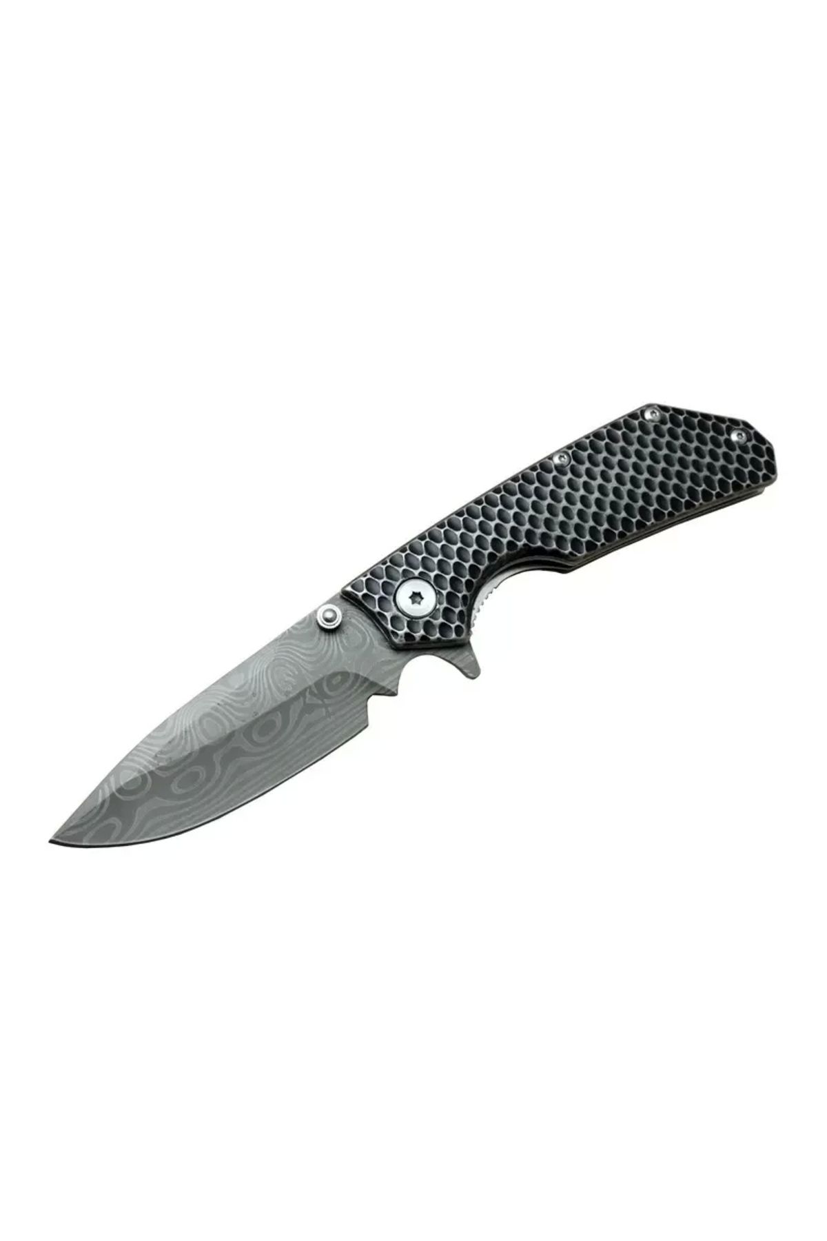 ureticiniz Damascus Dms 2 16 Gri Kamp Çakı 21cm- Yarı Otomatik, Kemerlikli, Metal Sap
