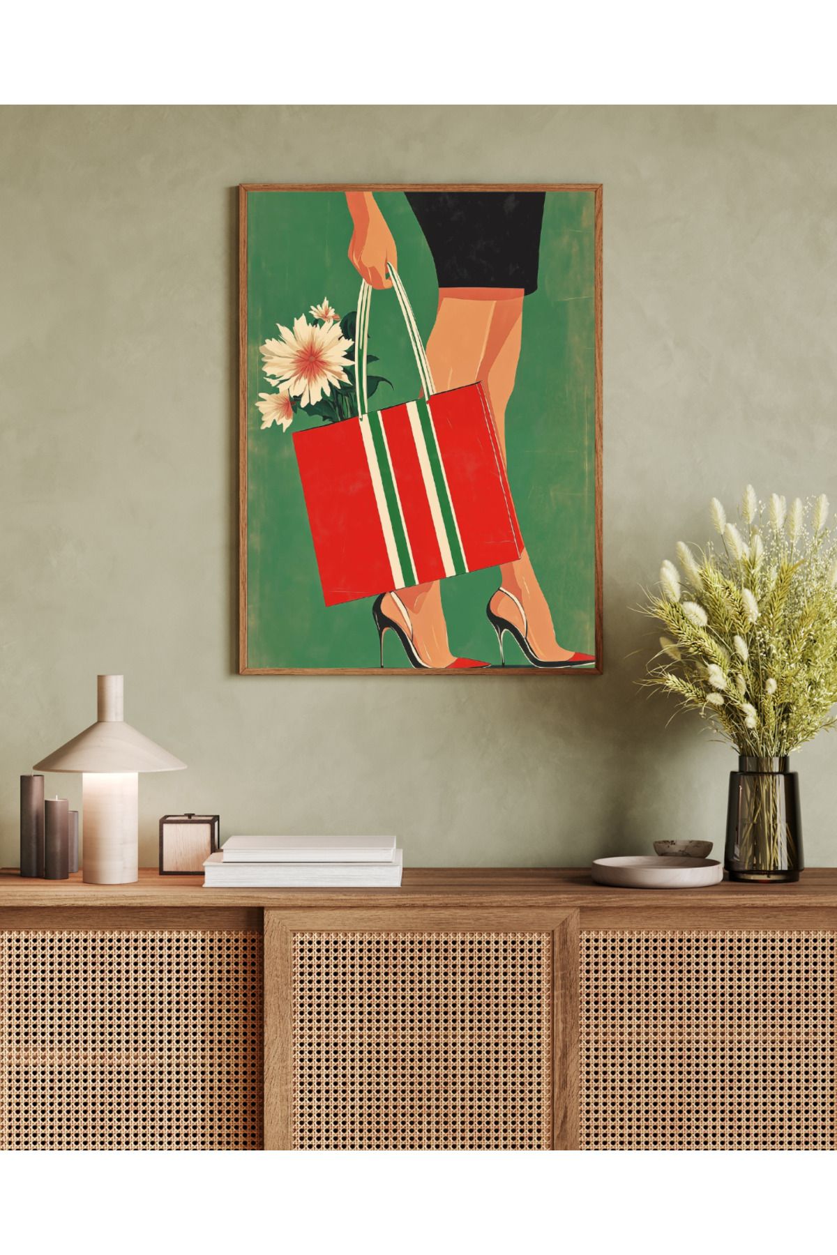 woodhomeworks tek parça salon ofis dekor tablo