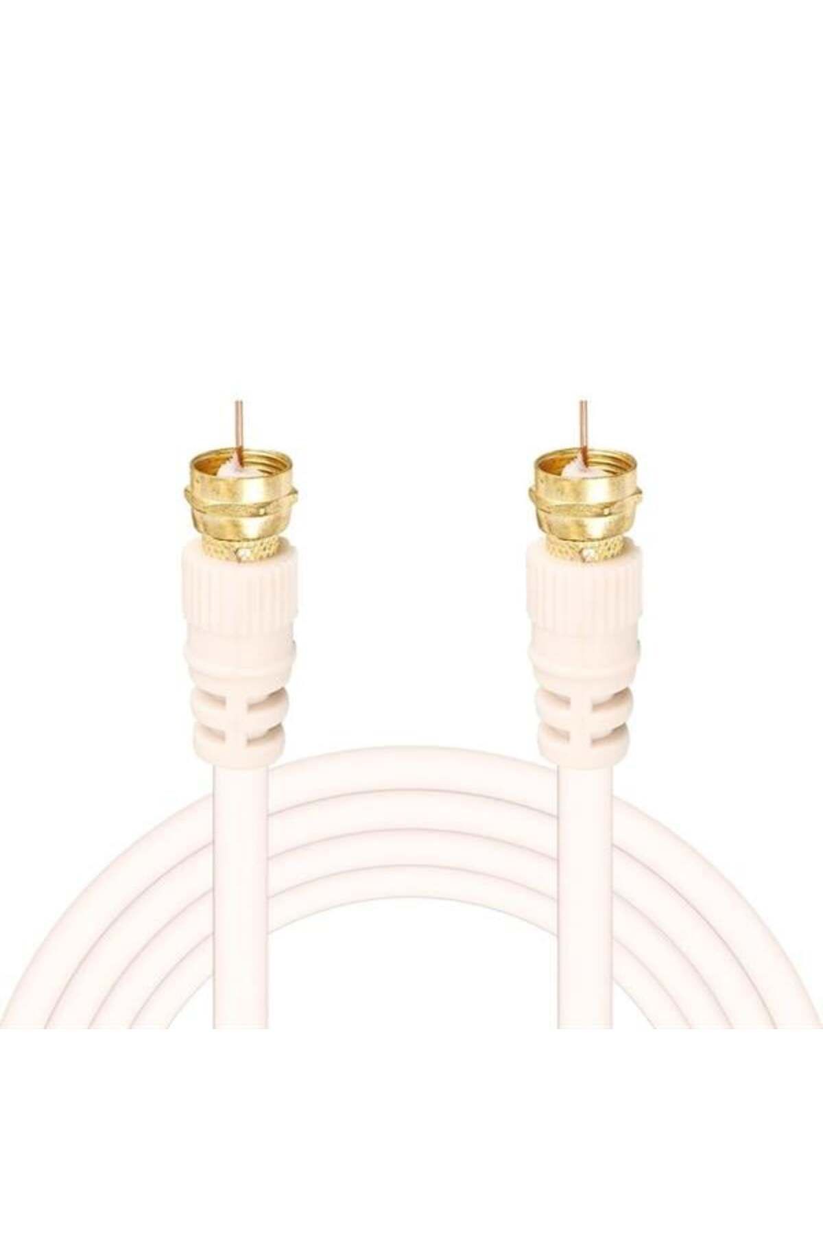 Roses Store Mag F Konnektörlü Hazır Gold Uçlu Anten Kablosu 5 Metre
