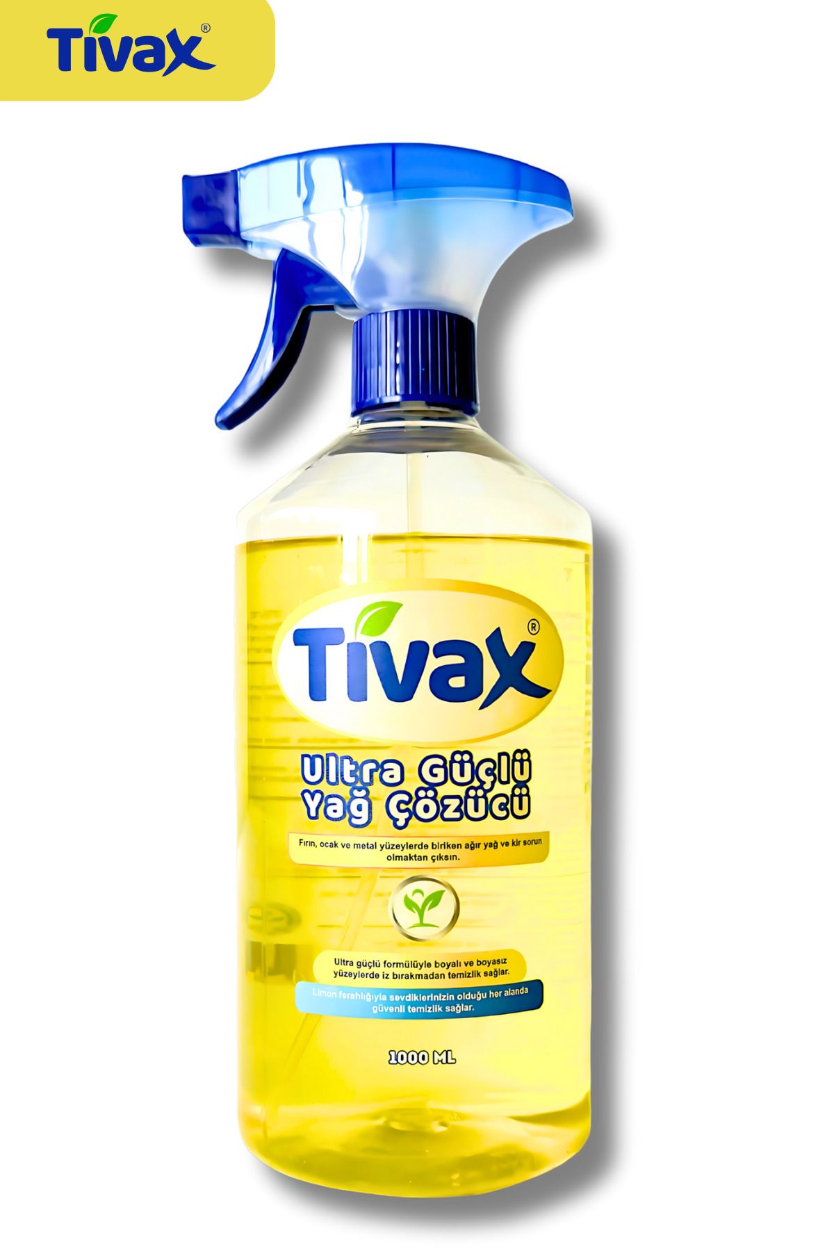 Tivax Ultra Güçlü Yağ Çözücü 1000 ML | Bitkisel Bazlı ve Limon Etkili Mutfak Temizleyici