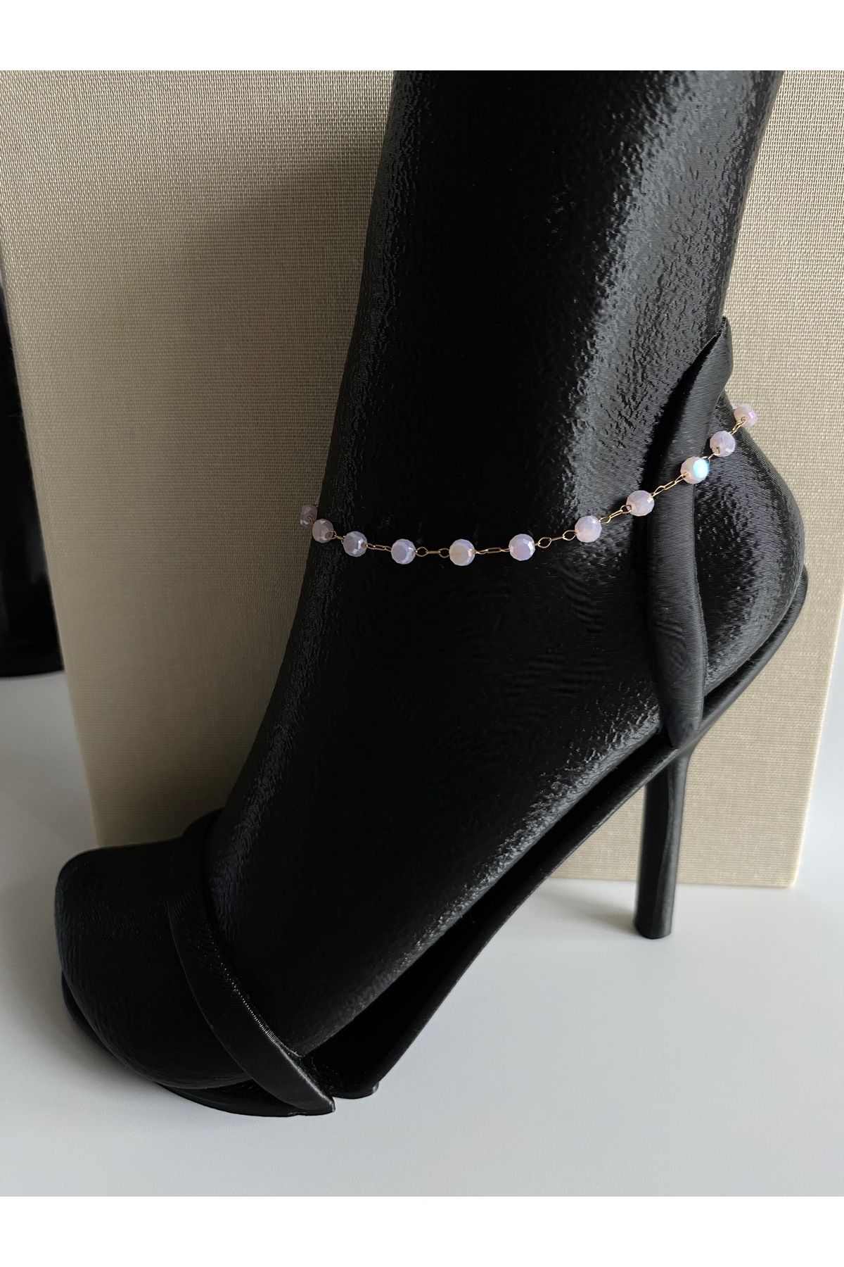 FIERA JEWELRY Pembe Taş Paslanmaz Çelik Gold Kadın Halhal