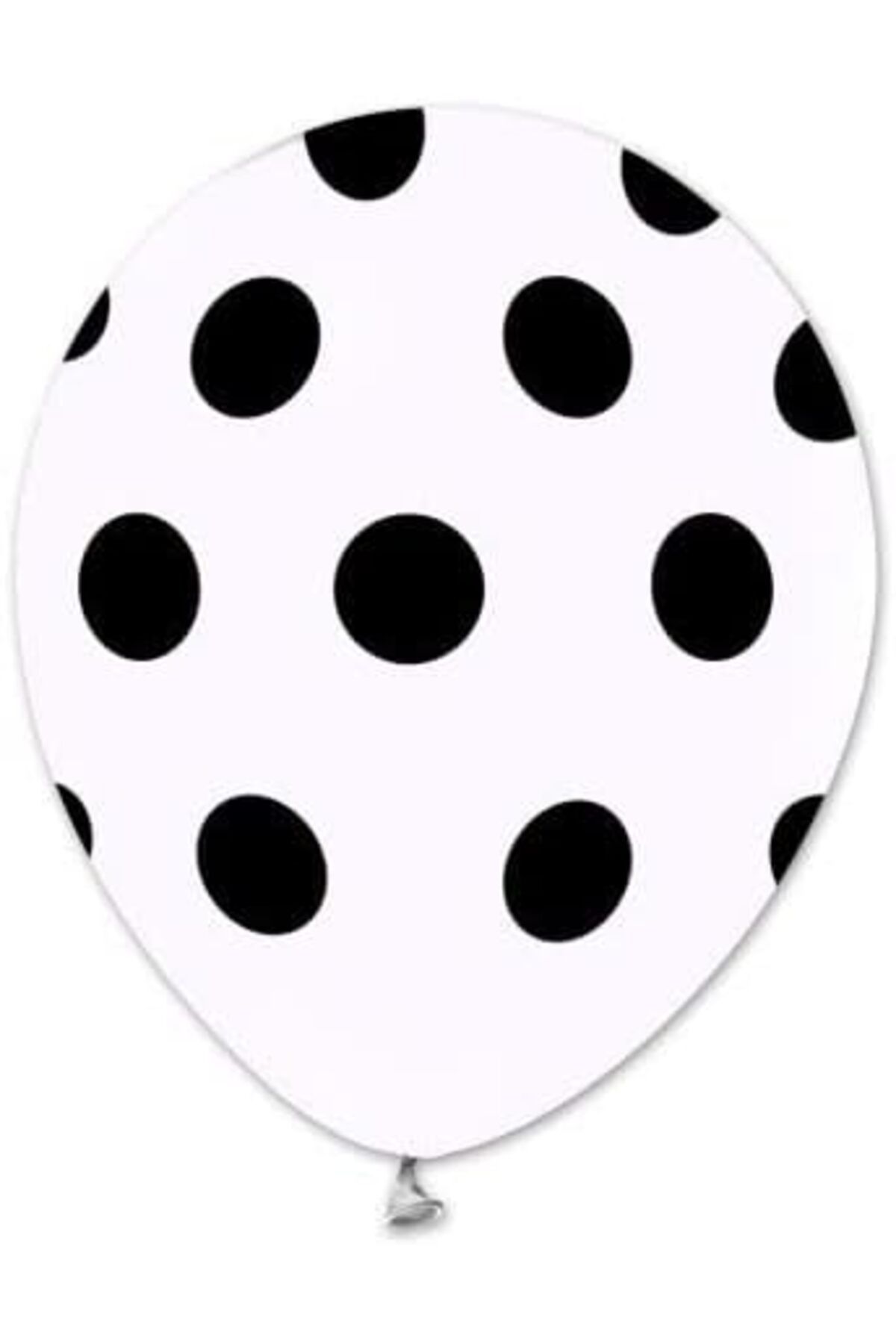 MEGOBİNE WHERE Marifetlerim - Siyah Puantiyeli Beyaz Balon 12 inch 10 Adet ZTML SYFT 1139610
