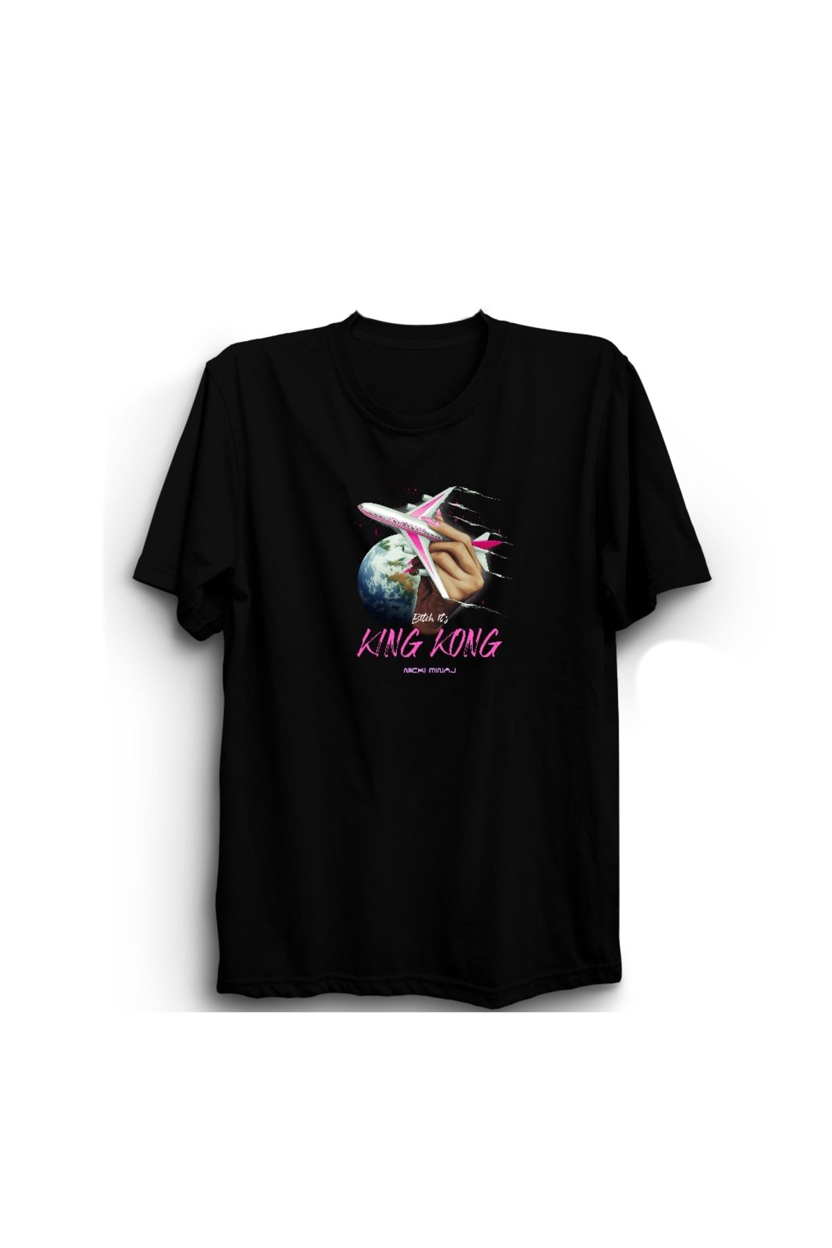 The Fame Nicki Minaj, It's King Kong, Müzik, Music Baskılı Unisex %100 Pamuk Tişört