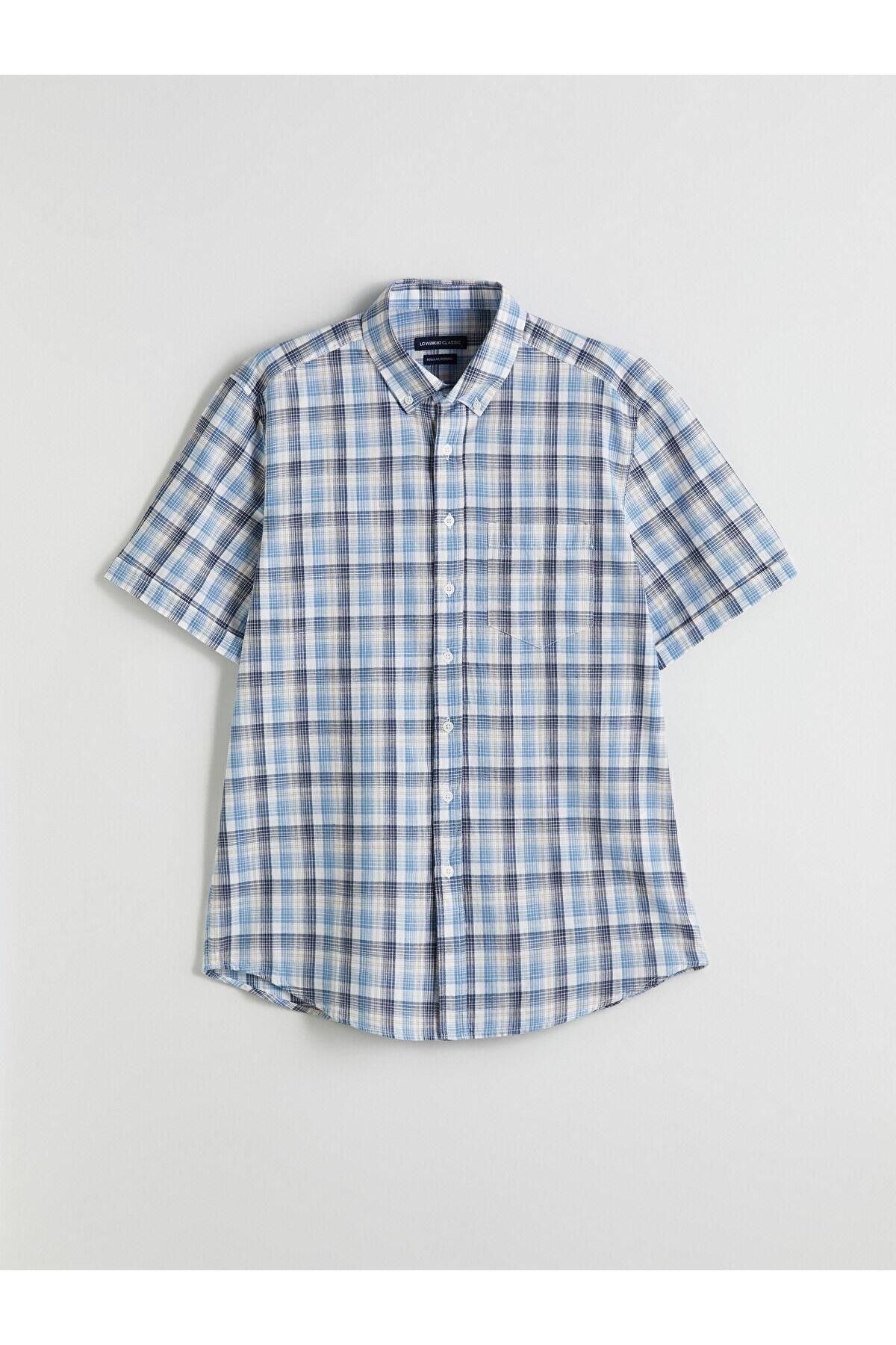 LC Waikiki LCWAIKIKI Classic Regular Fit Kısa Kollu Ekose Erkek Gömlek (S5)