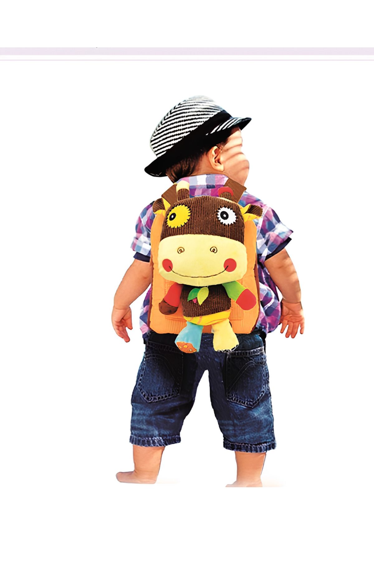 Sozzy Toys ÇOCUK SIRT ÇANTASI İNEK FİGÜRLÜ SÖK TAK OYUNCAKLI SIRT ÇANTASI