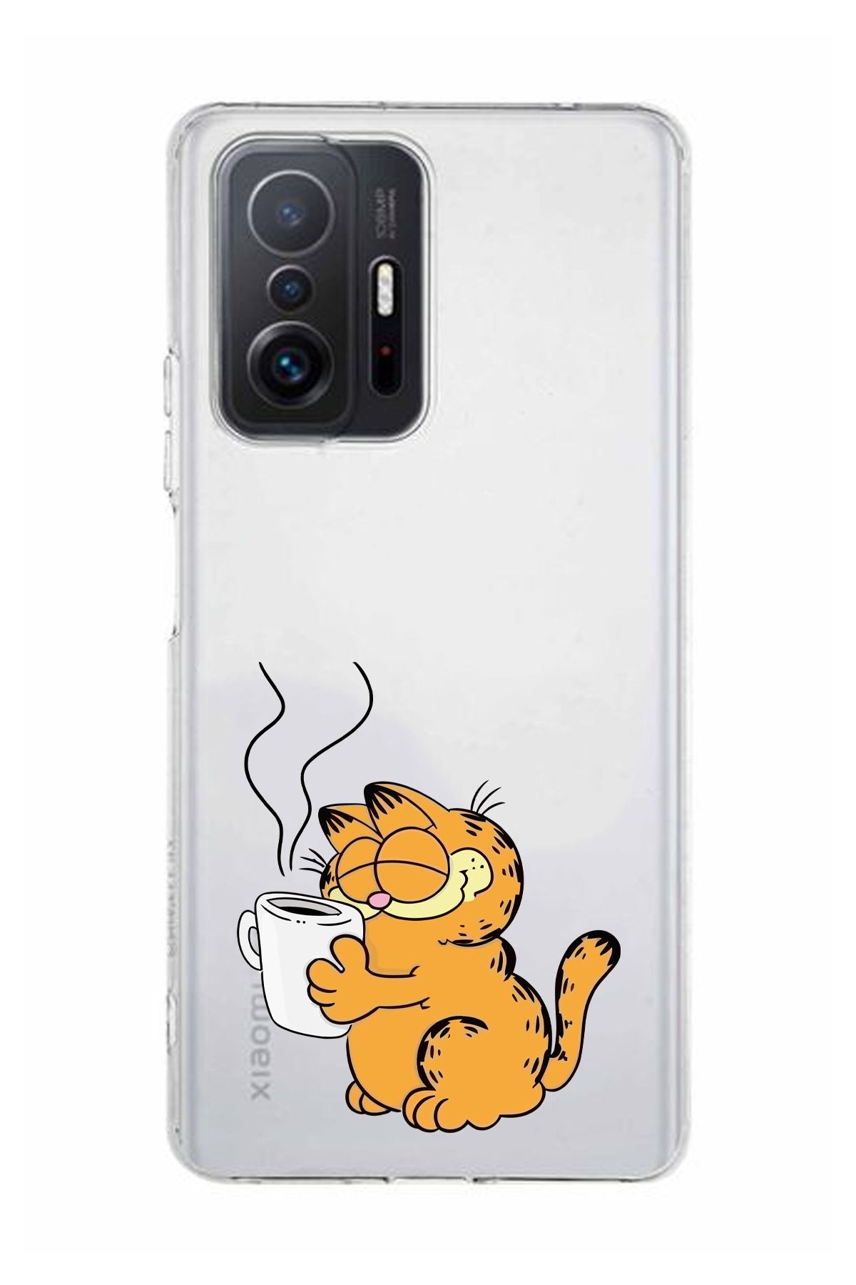 moonset Xiaomi Mi 11T / Mi 11T Pro Uyumlu Garfield Tasarımlı Baskılı Şeffaf Telefon Kılıfı