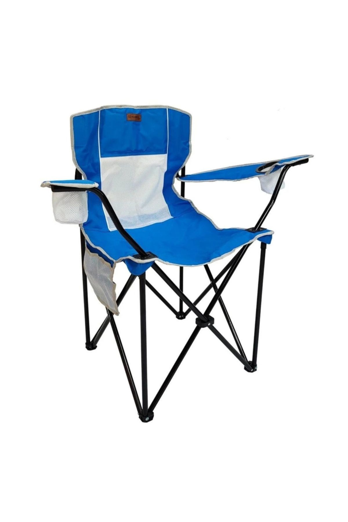 AtikCamp Katlanır Kamp Piknik Sandalyesi - Madfox Harbor - Bardaklıklı - Mavi - 547285 - Taşıma Çantalı