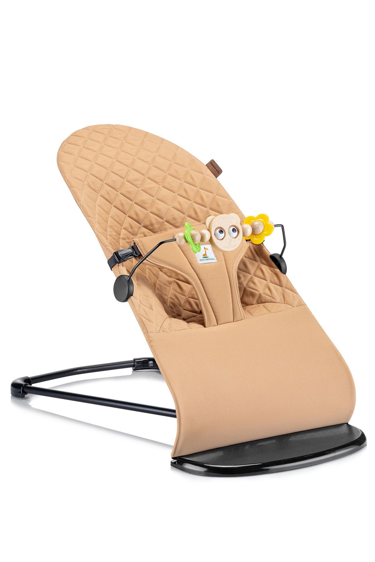 ATLAS BABY&CHILD Softino Ahşap Oyuncaklı Ana Kucağı Katlanabilir Ve Kolay Taşınabilr 3 Pozisyonlu Sallanabilr Tasarım