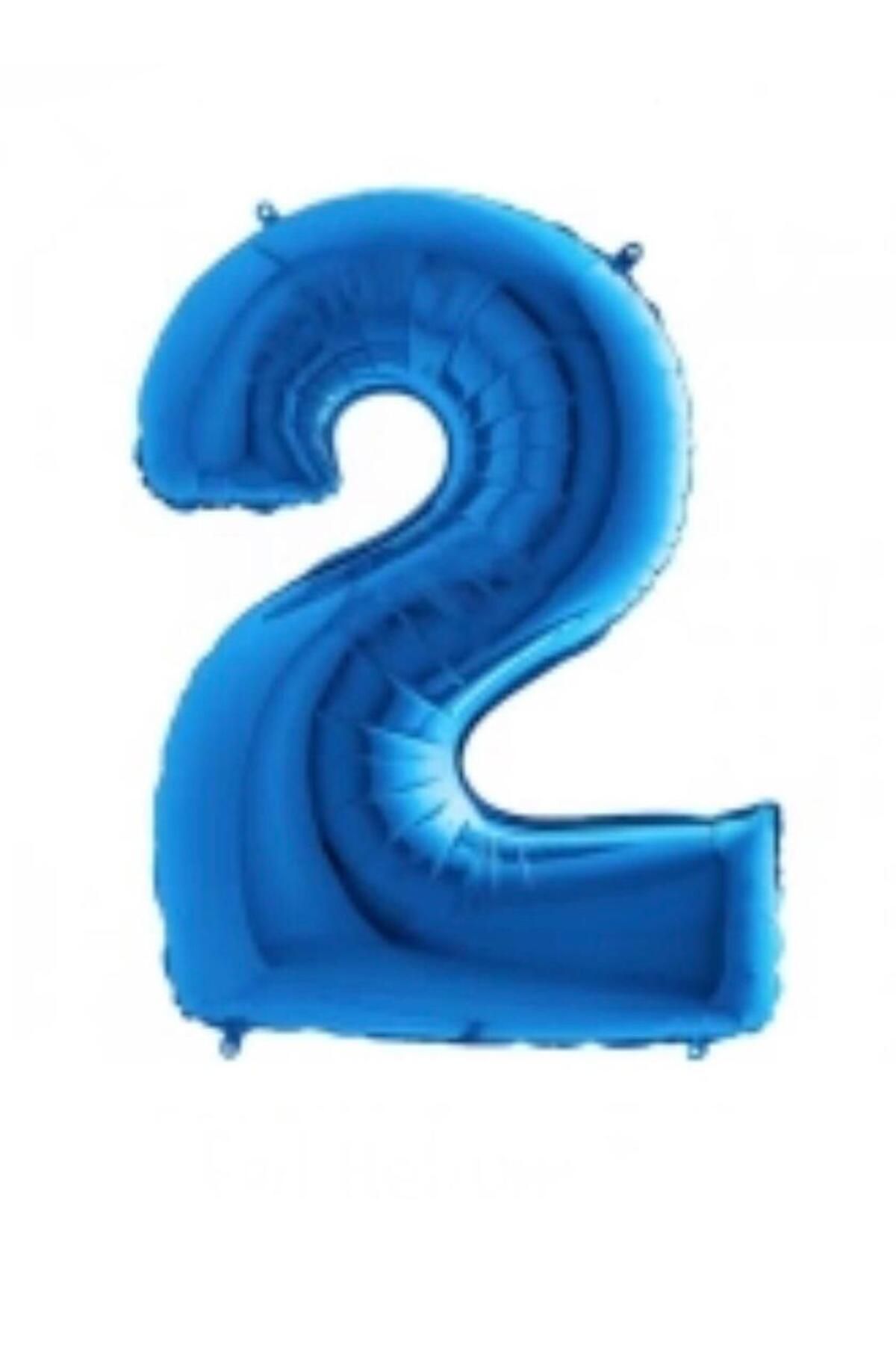 MİNAY 2 RAKAM FOLYO BALON KOYU MAVİ RENK 40" 100cm