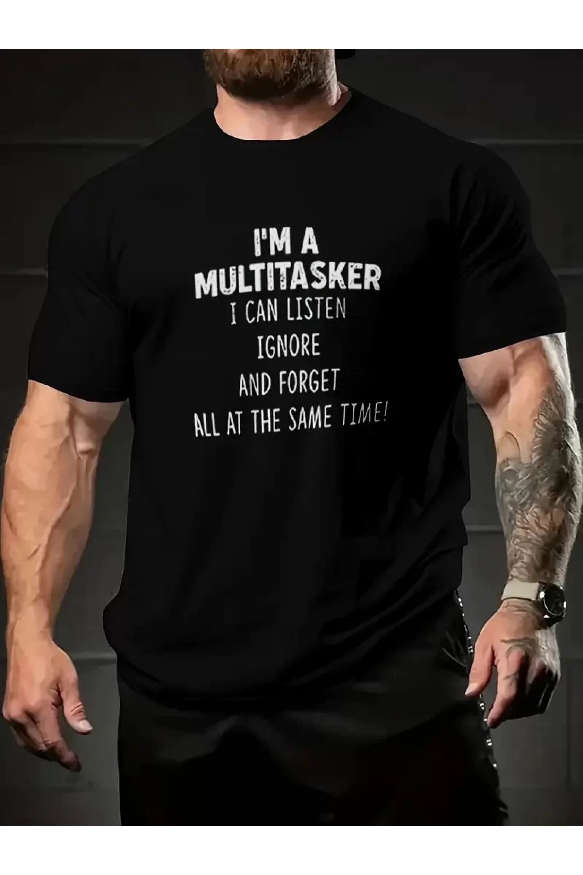 BBbutik 'Multitasker' Komik Baskılı Günlük Tişört