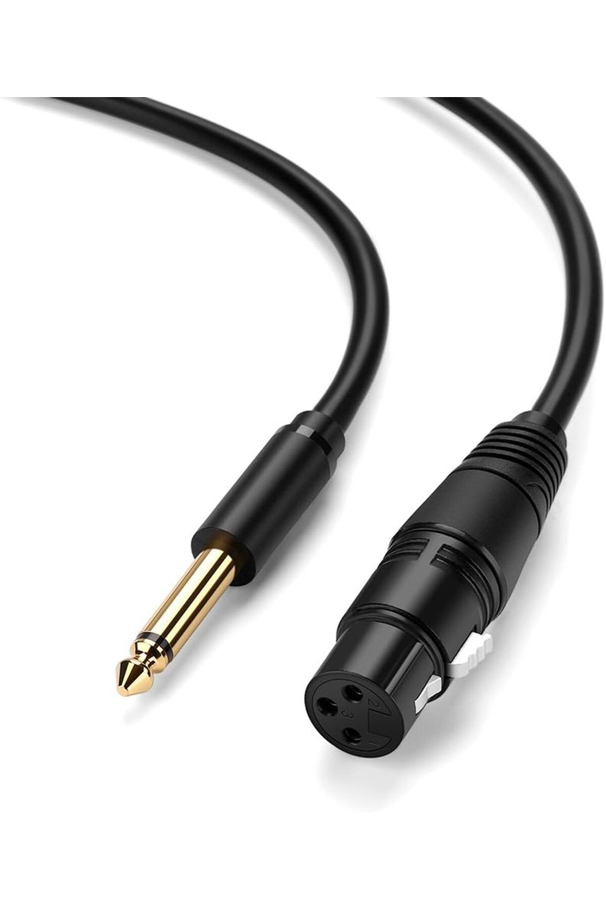DERİK KADROĞLU 6.5mm Jack to XLR Dişi Mikrofon Ses Bağlantı Kablosu 3 Metre Yeni 1107872