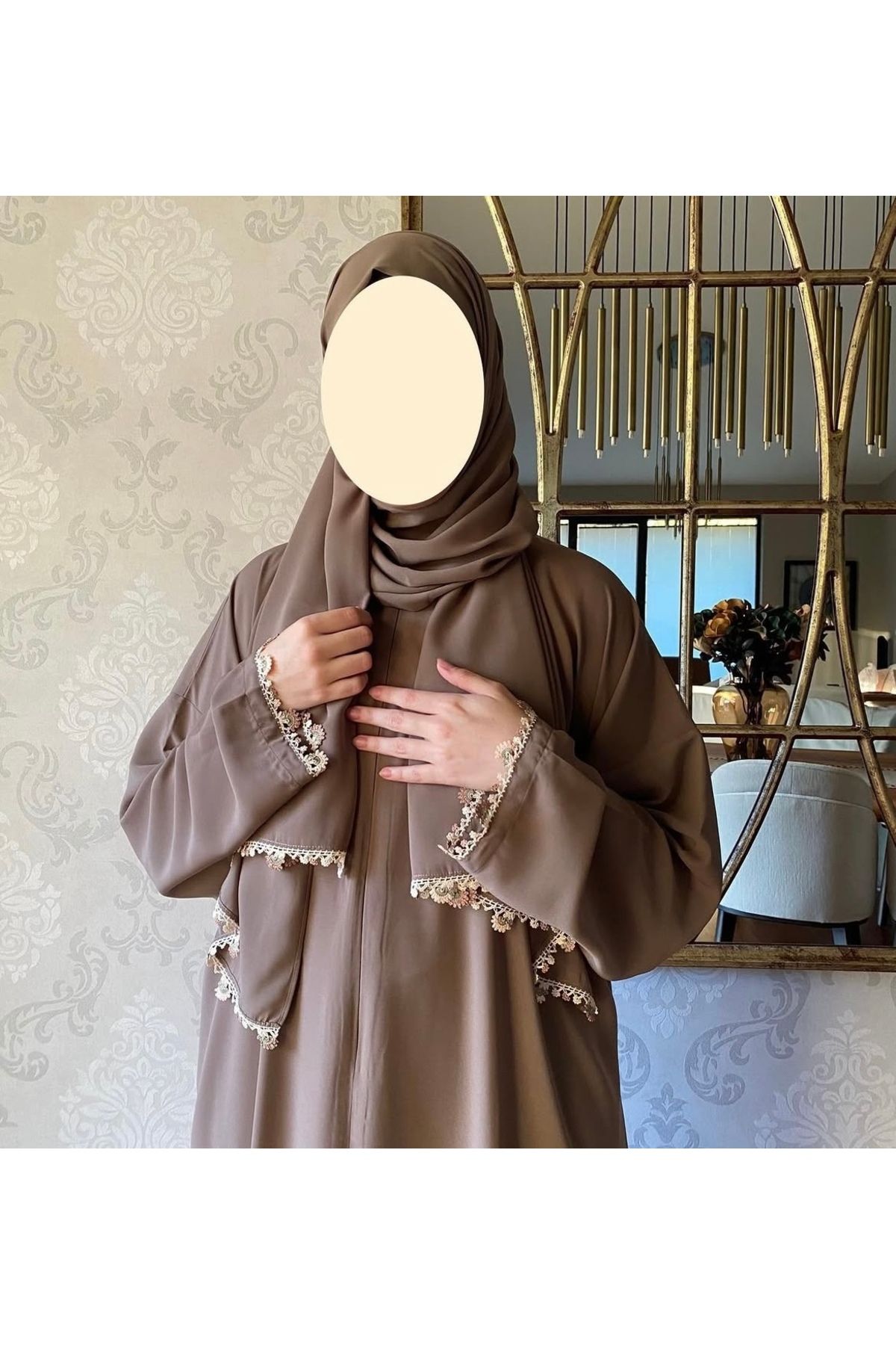 Nimet Abla Butik El işlemeli namaz elbise takımı