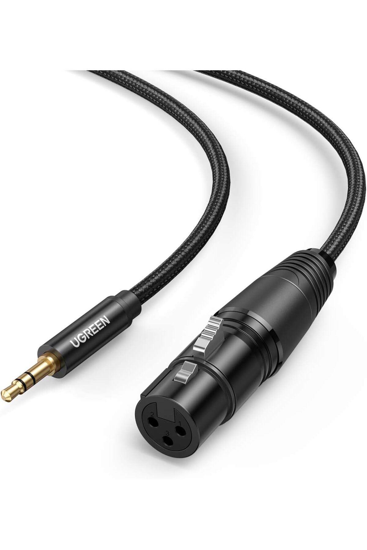 DERİK KADROĞLU 3.5mm to XLR Mikrofon Ses Kablosu Örgülü 1 Metre Yeni 1107872