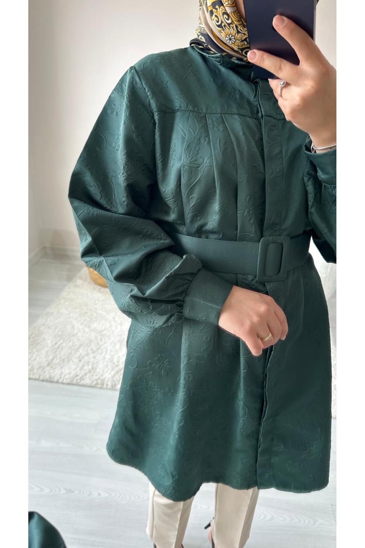 Ada Concept Dokulu Gömlek Mint Yeşili