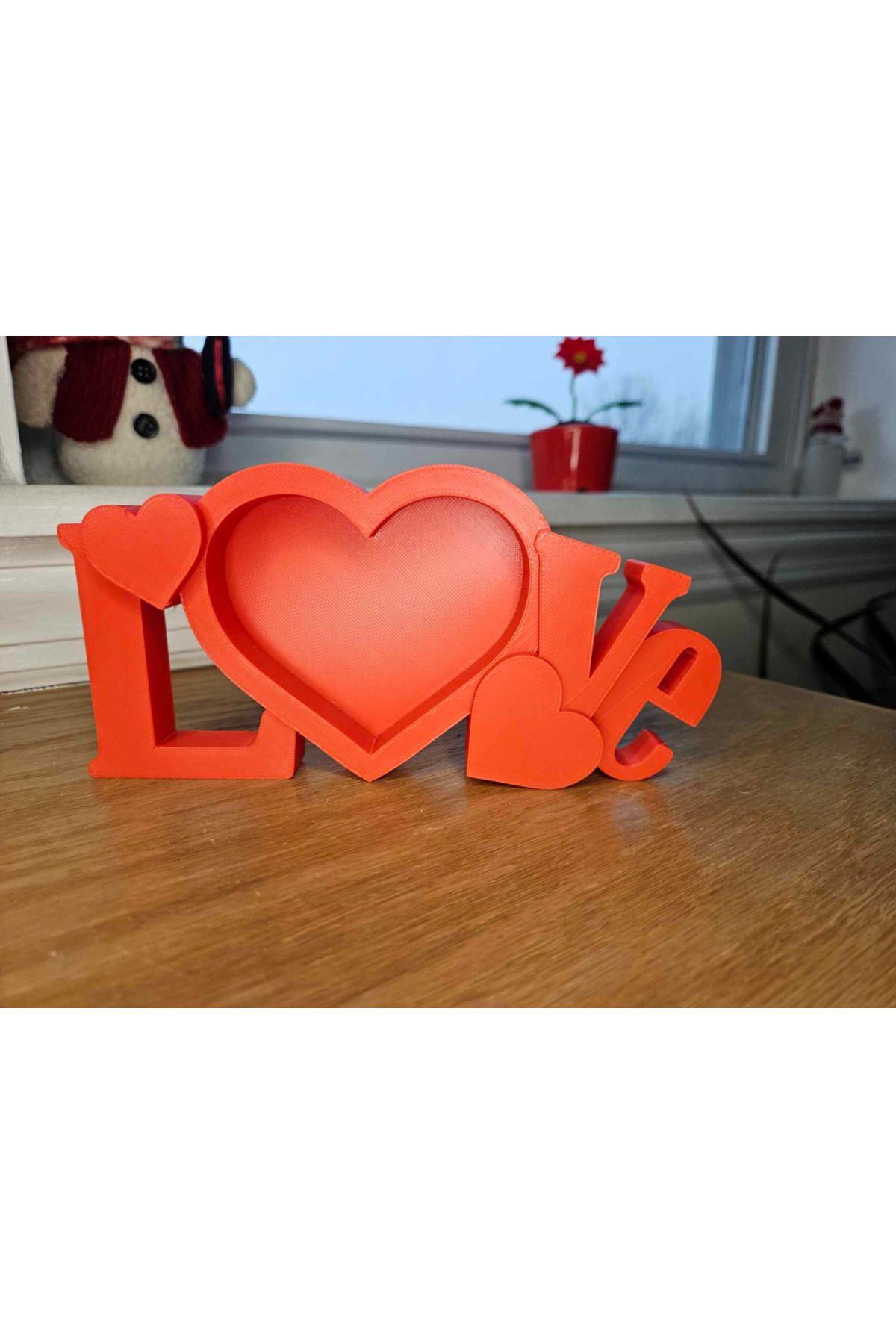 Print Wizzard LOVE Yazılı 3D Baskı Fotoğraf Çerçevesi – Romantik ve Şık Tasarım