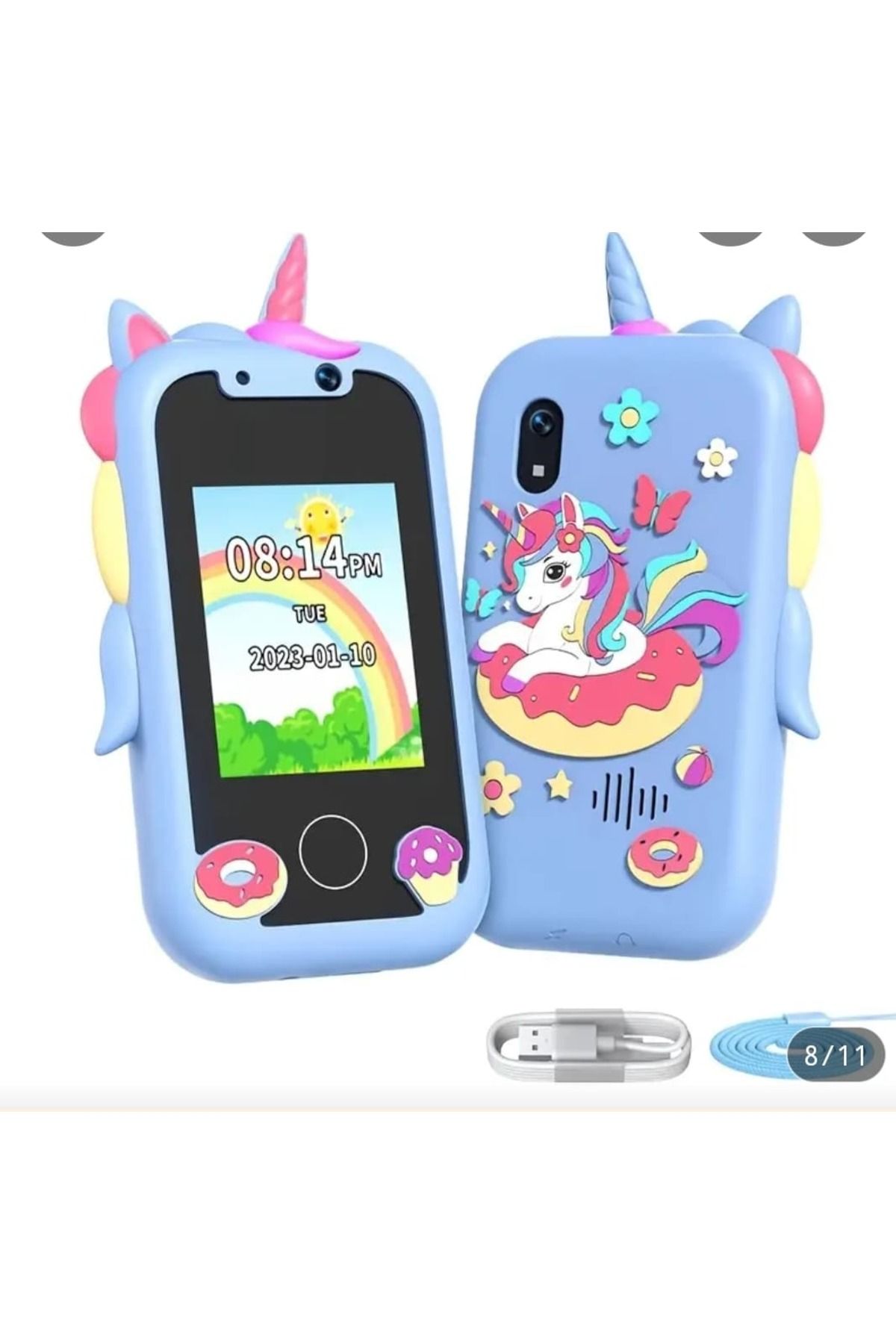 Shenzhen technology Mini İngilizce Eğitici Telefon Mavi Unicorn