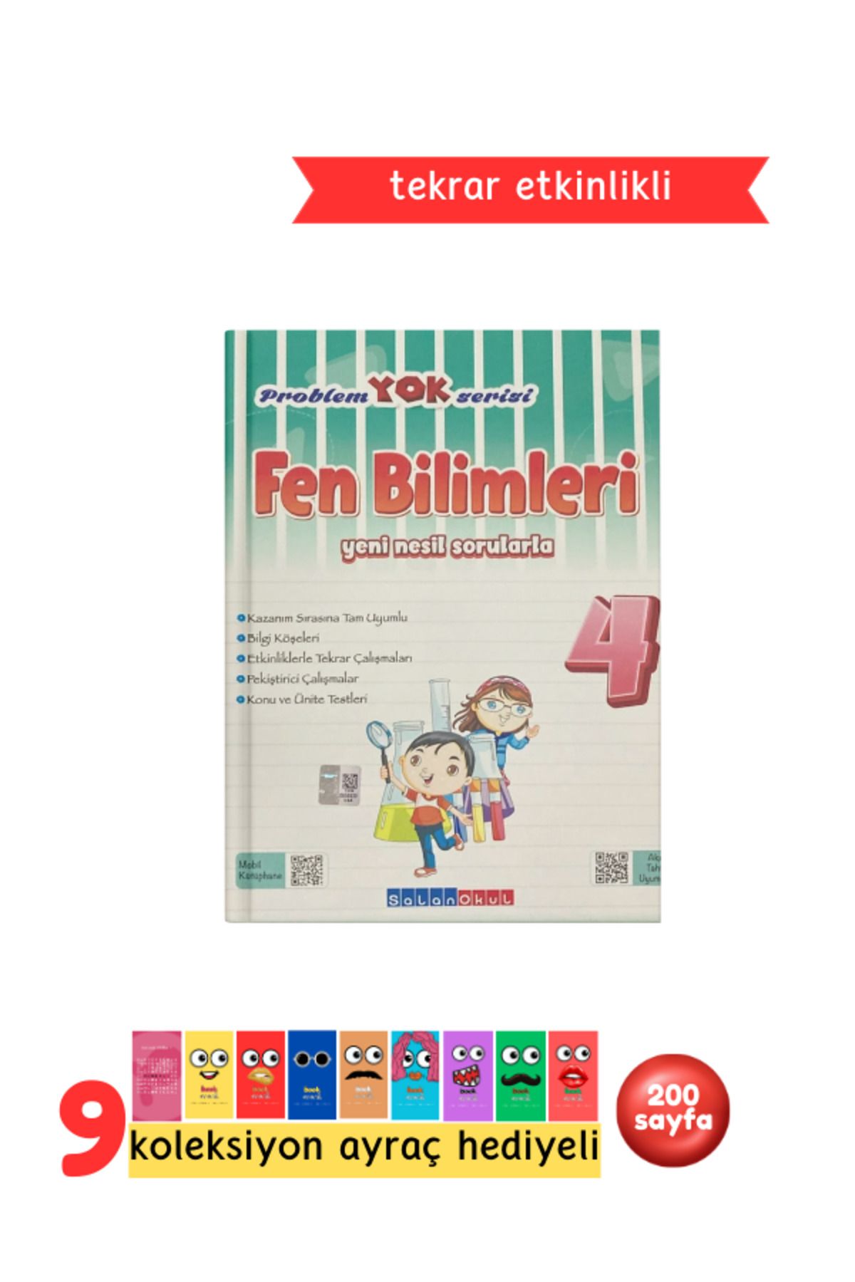 Pembe Yayınevi Salan Yayınları 4.Sınıf Problem Yok Serisi Fen Bilimleri Soru Bankası