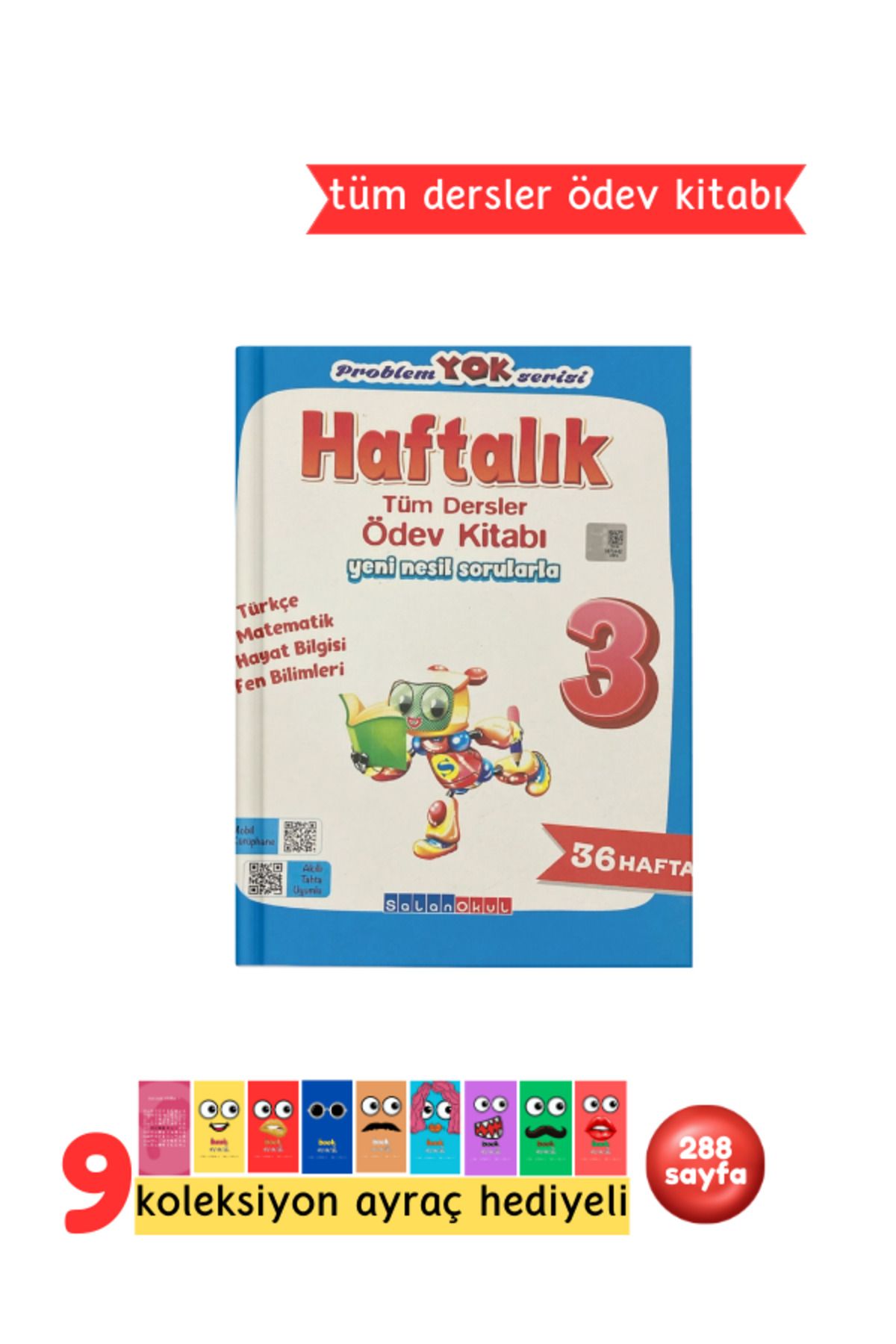Pembe Yayınevi Salan Yayınları 3.Sınıf Haftalık Tüm Dersler Ödev Kitabı