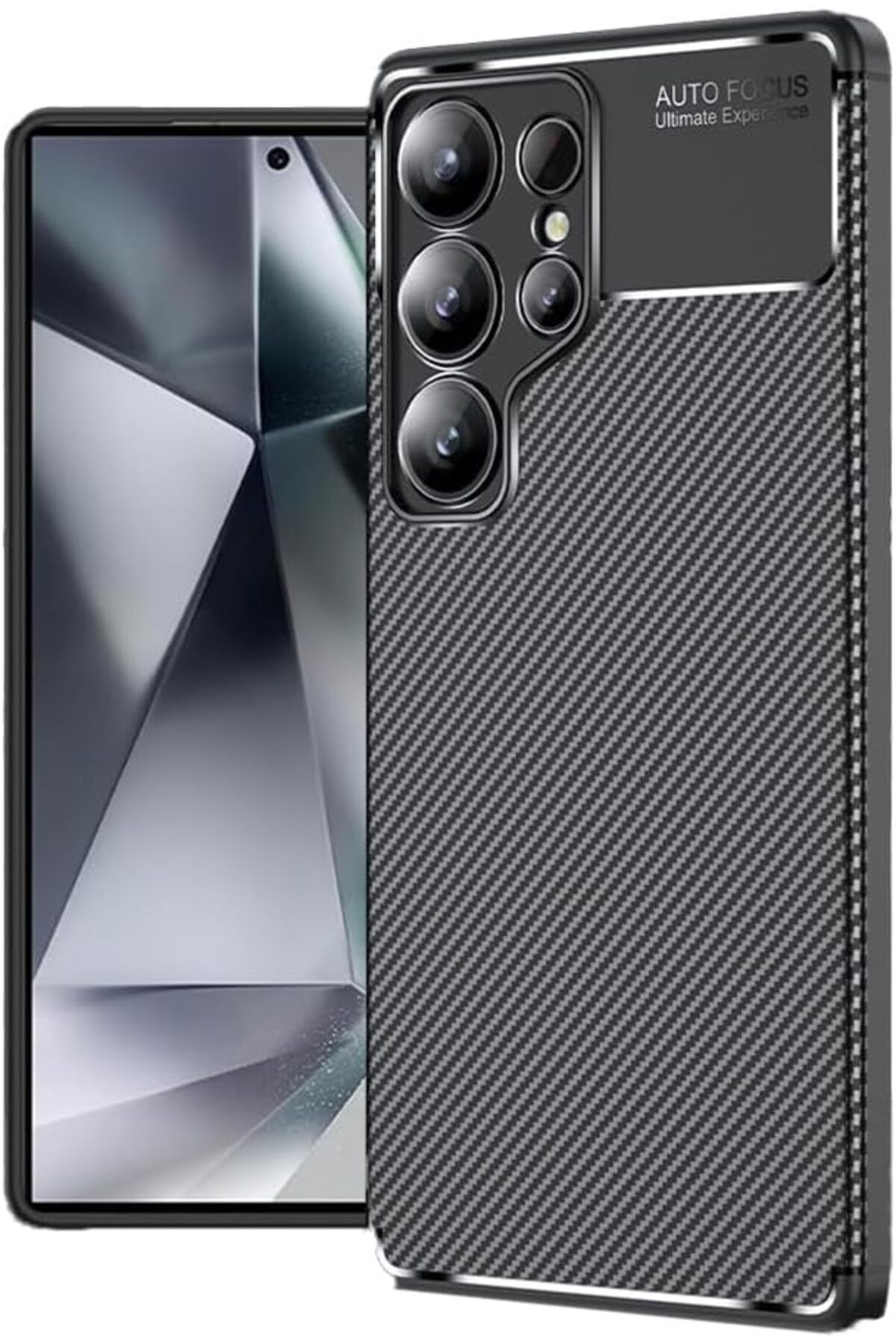 Posso Samsung Galaxy S25 Ultra Kılıf Karbon Parmak izi Leke Bırakmaz Kamera Korumalı Ultra Darbe Dayanıklı