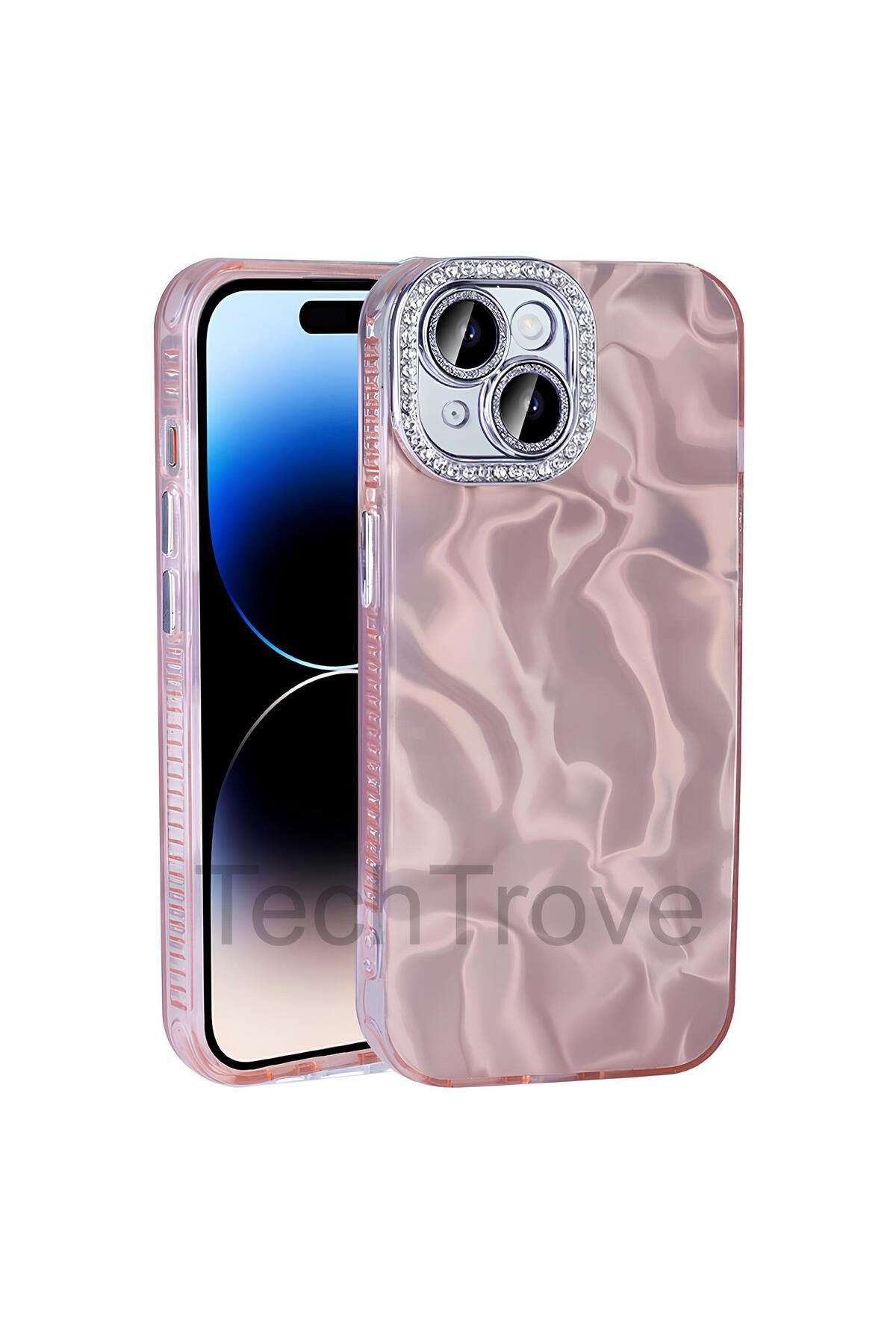 TechTrove Apple iPhone 15 Kılıf Airbagli Parlak Taş Detay Tasarımlı Şık Görünümlü Kapak