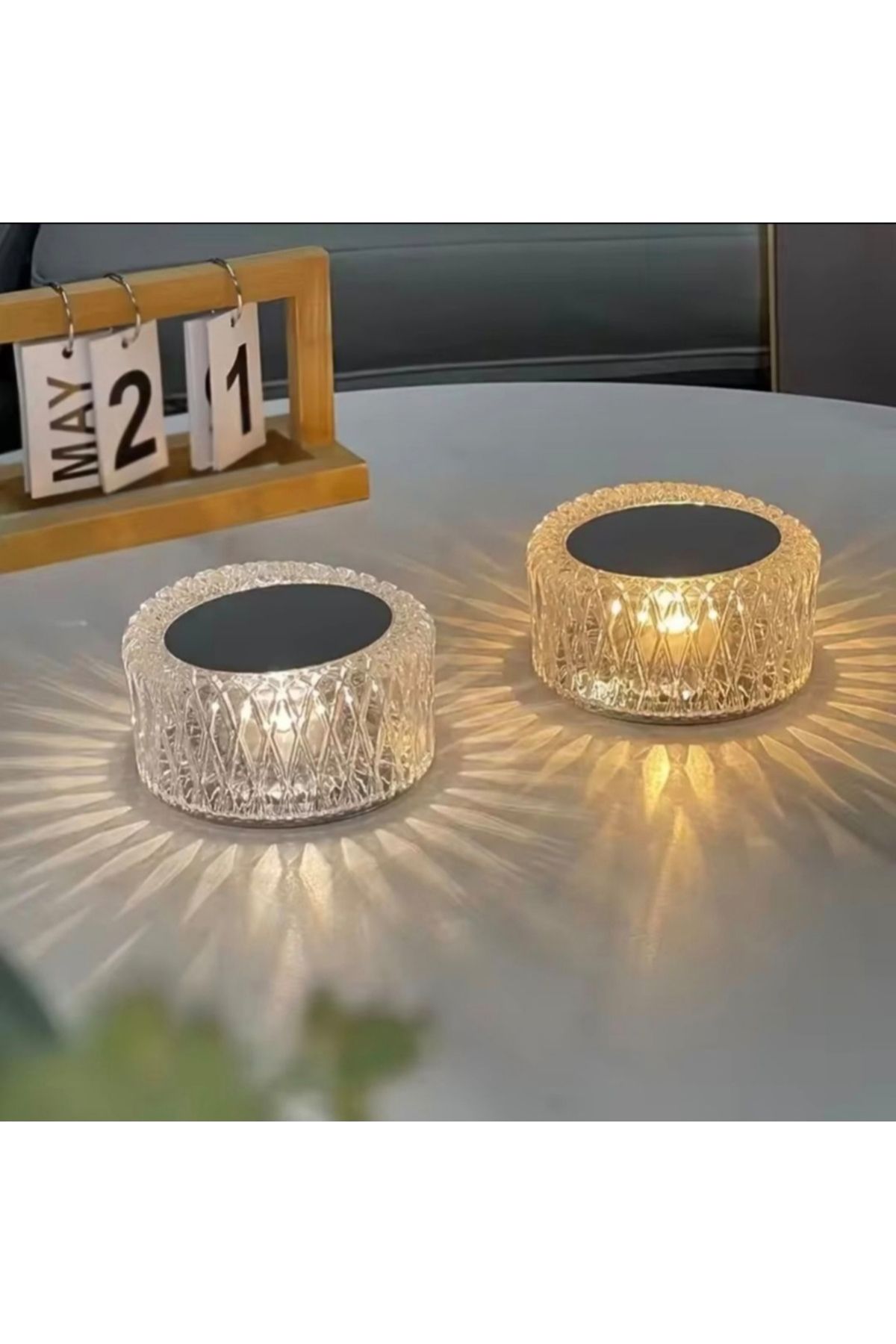 GoldSilver Crystal dokunmatik şarjlı masa lambası 3 farklı renk secenegi