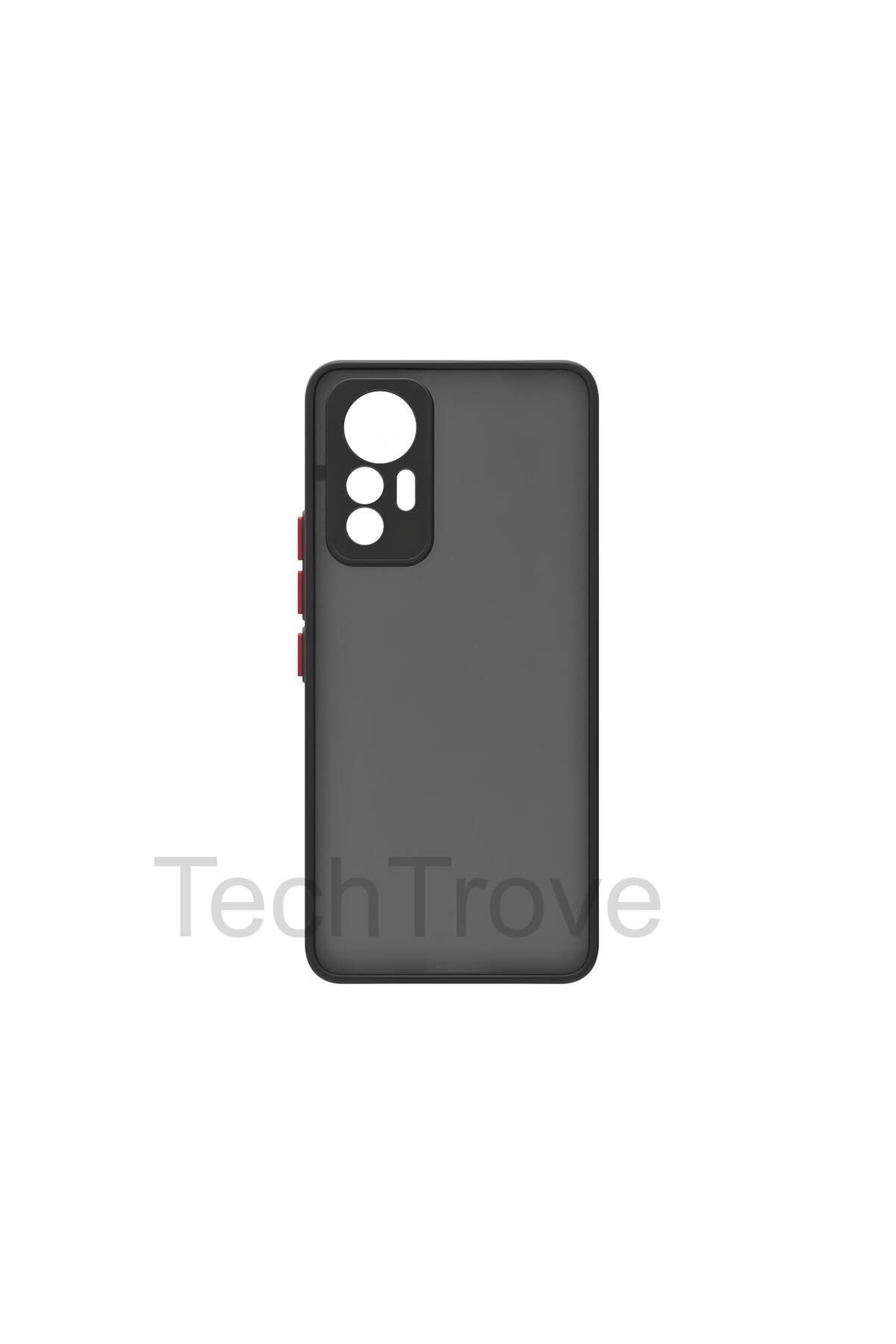 TechTrove Xiaomi Mi 12 Lite Kılıf Buzlu Tasarım Kenarları Yumuşak Kamera Koruma Çıkıntılı Kapak
