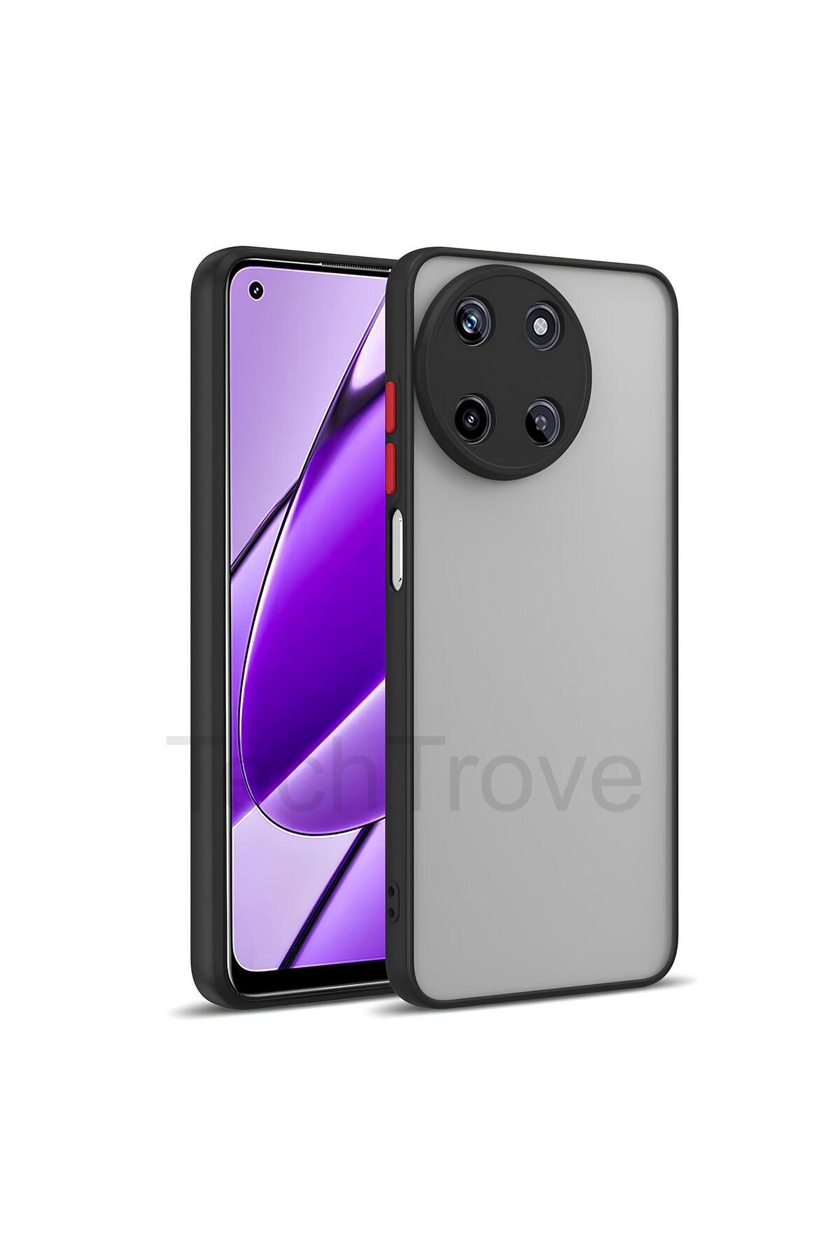 TechTrove Realme 11 4G Kılıf Buzlu Tasarım Kenarları Yumuşak Kamera Koruma Çıkıntılı Kapak
