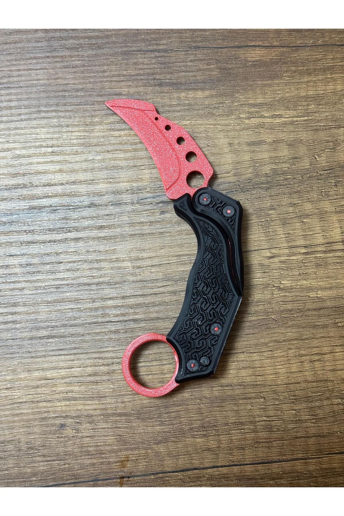 ALFATEK Gravity Knife Model Siyah Kırmızı Oyuncak
