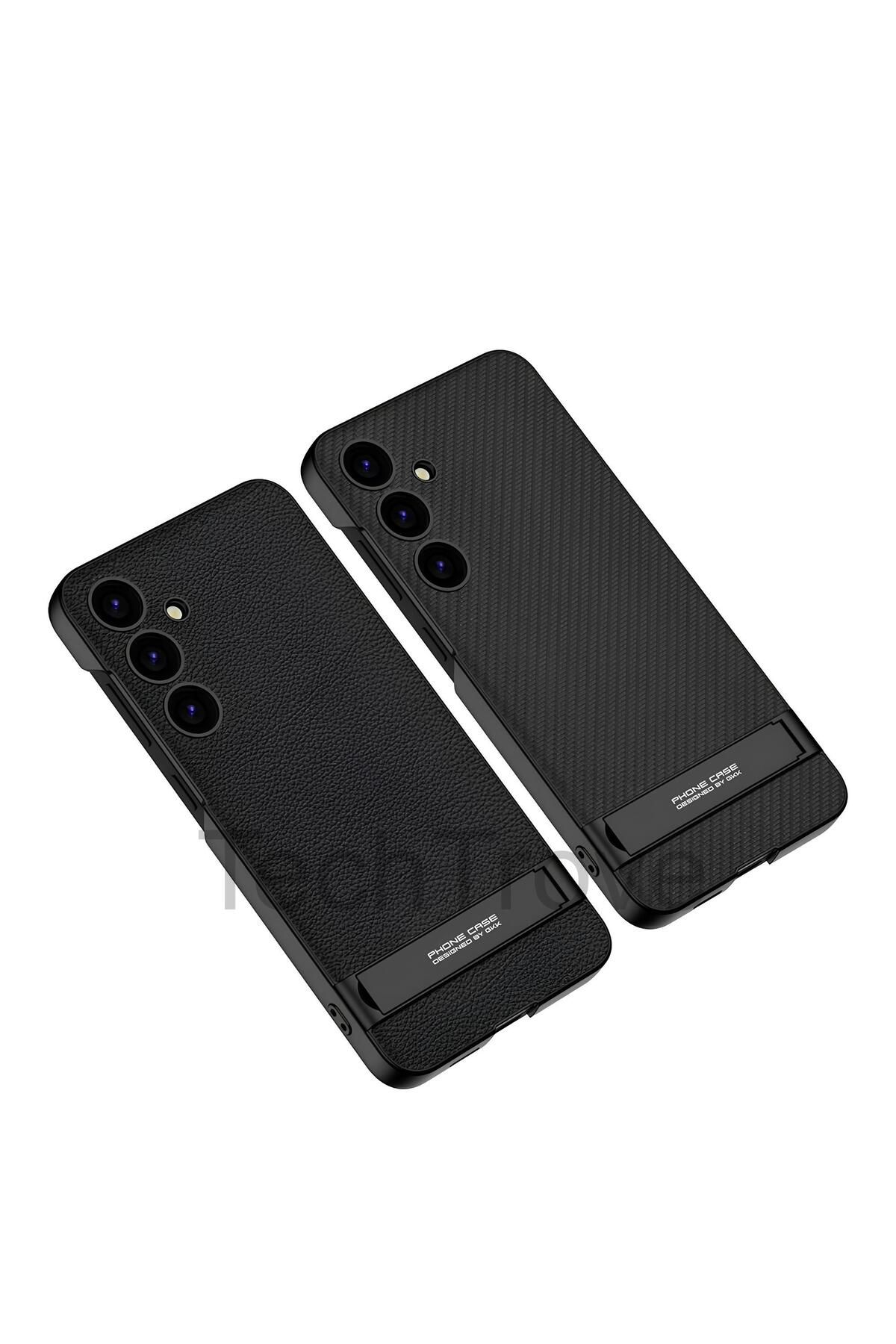 TechTrove Galaxy S24 Kılıf Kamera Korumalı Leather Dikey Standlı Ays Kapak