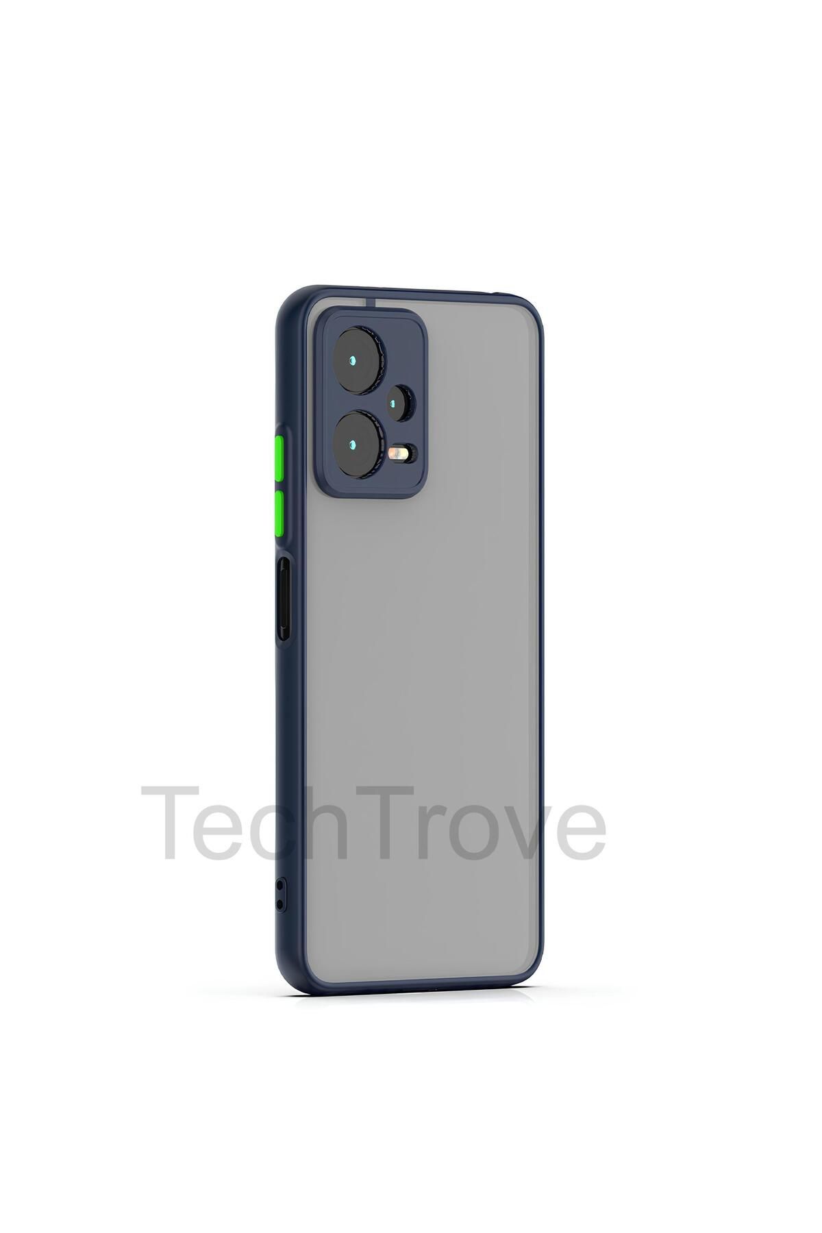 TechTrove Xiaomi Redmi Note 12 5G Kılıf Buzlu Tasarım Kenarları Yumuşak Kamera Koruma Çıkıntılı Kapak
