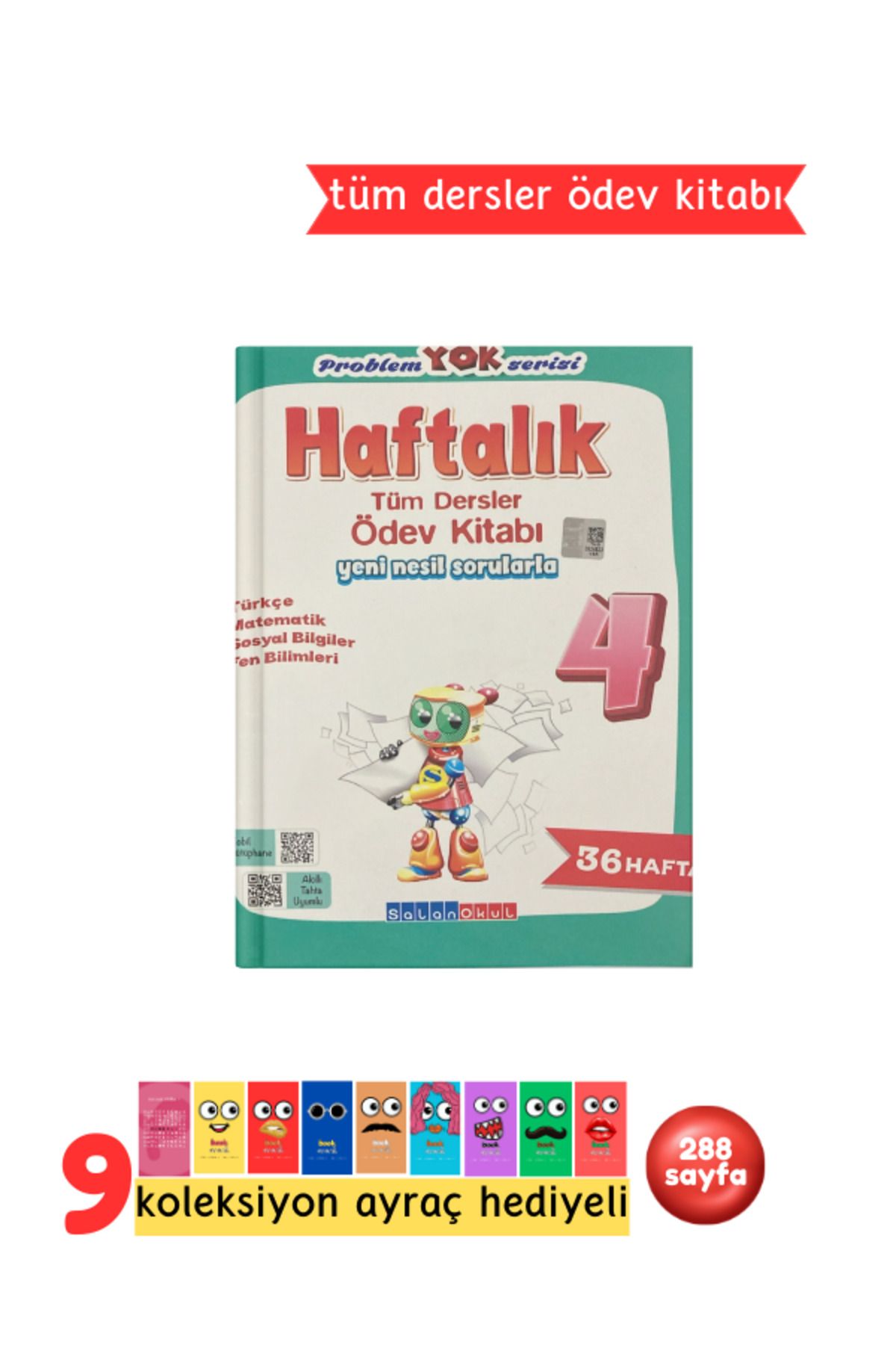 Pembe Yayınevi Salan Yayınları 4.Sınıf Haftalık Tüm Dersler Ödev Kitabı