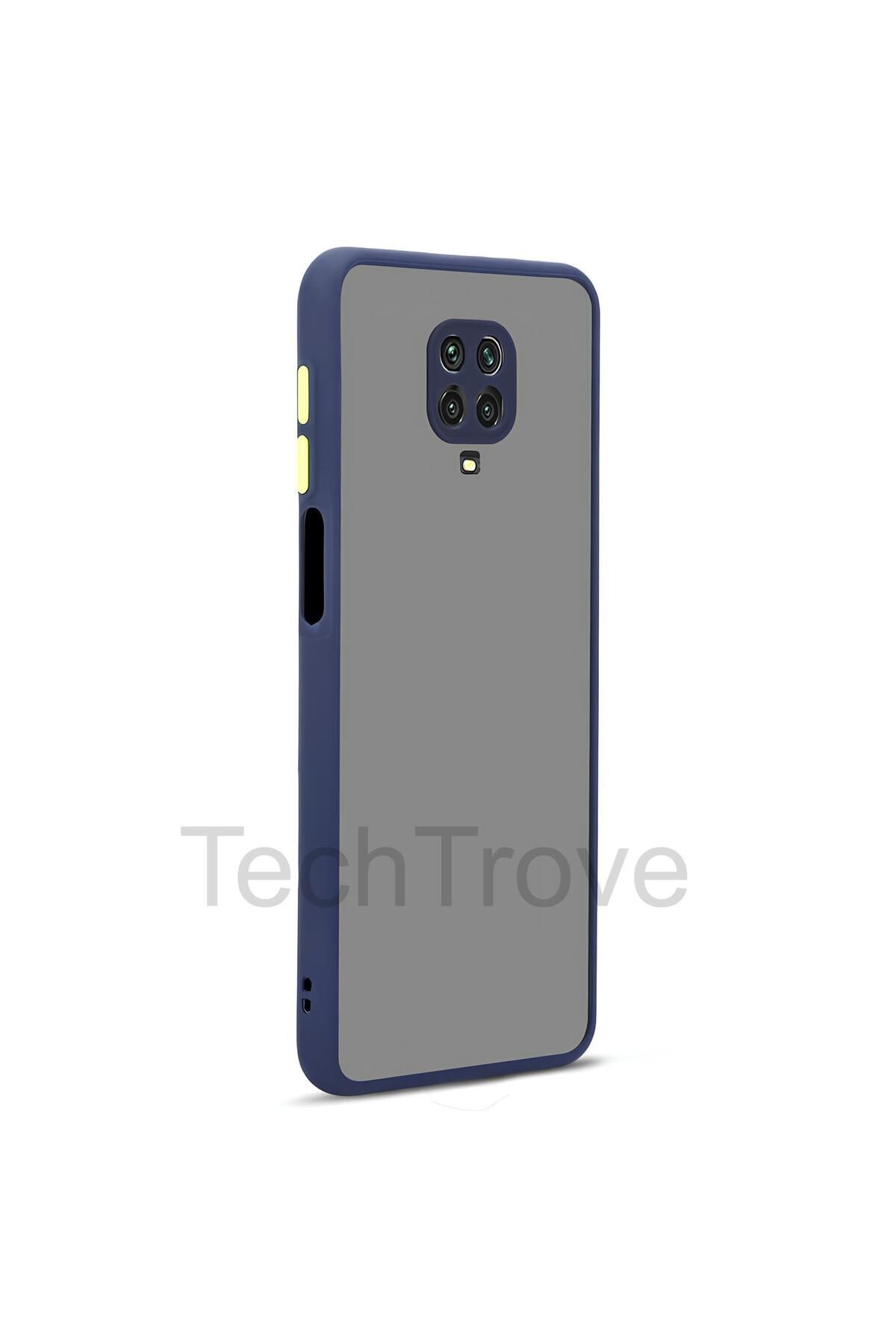 TechTrove Xiaomi Redmi Note 9 Pro Kılıf Buzlu Tasarım Kenarları Yumuşak Kamera Koruma Çıkıntılı Kapak