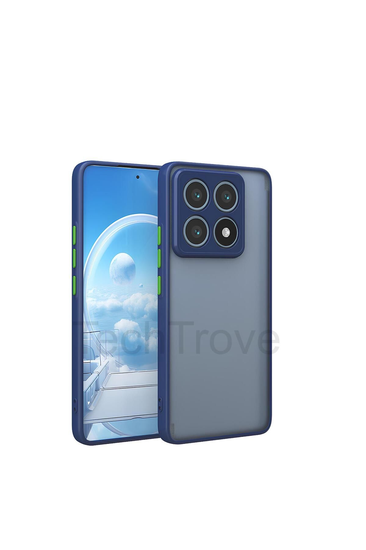 TechTrove Xiaomi 14T Pro Kılıf Buzlu Tasarım Kenarları Yumuşak Kamera Koruma Çıkıntılı Kapak