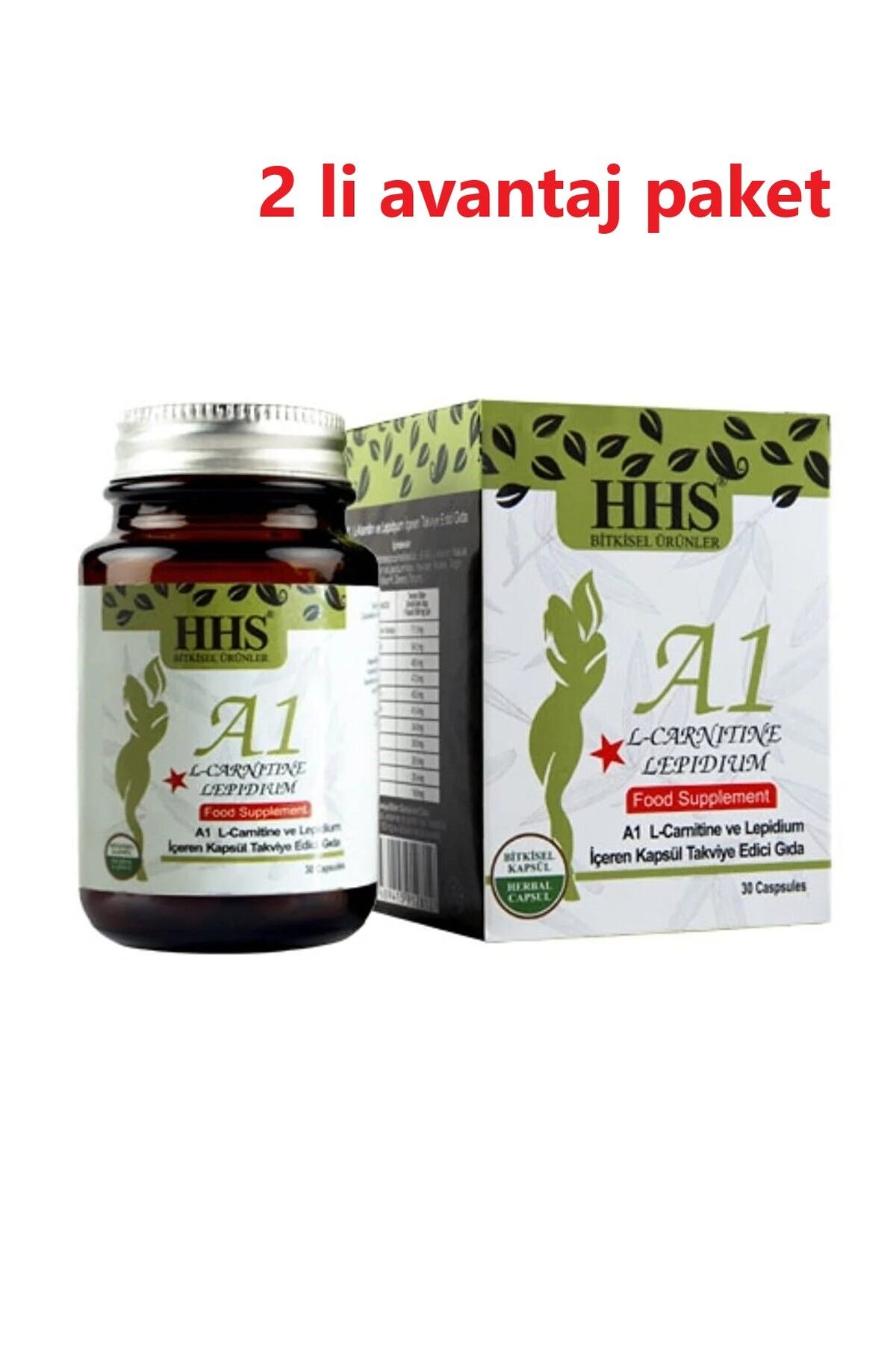HHS DOĞAL BİTKİSEL ÜRÜNLER Hhs A1 L-Karnitin Lepidyum 2 adet