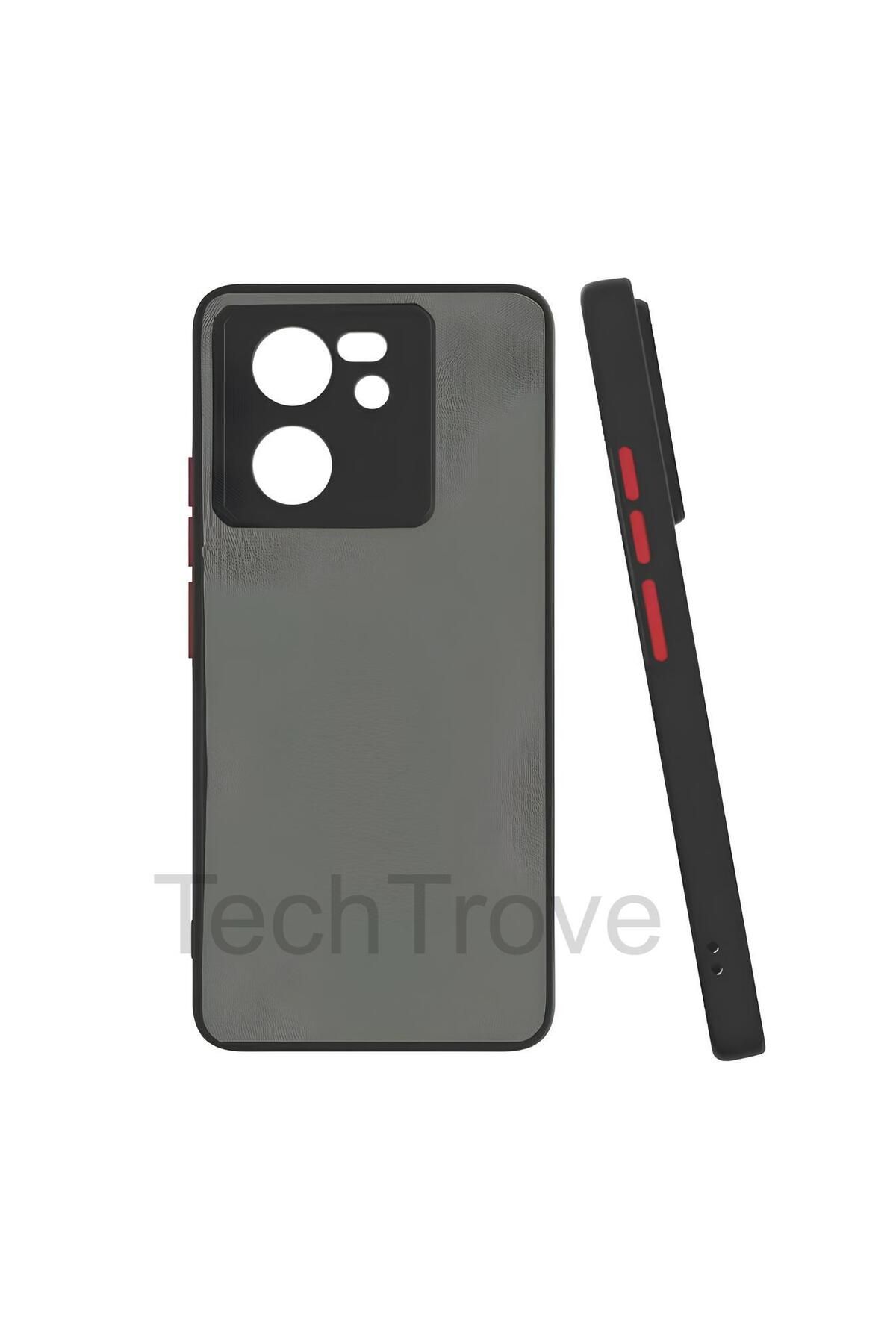 TechTrove Xiaomi Mi 13T Kılıf Buzlu Tasarım Kenarları Yumuşak Kamera Koruma Çıkıntılı Kapak