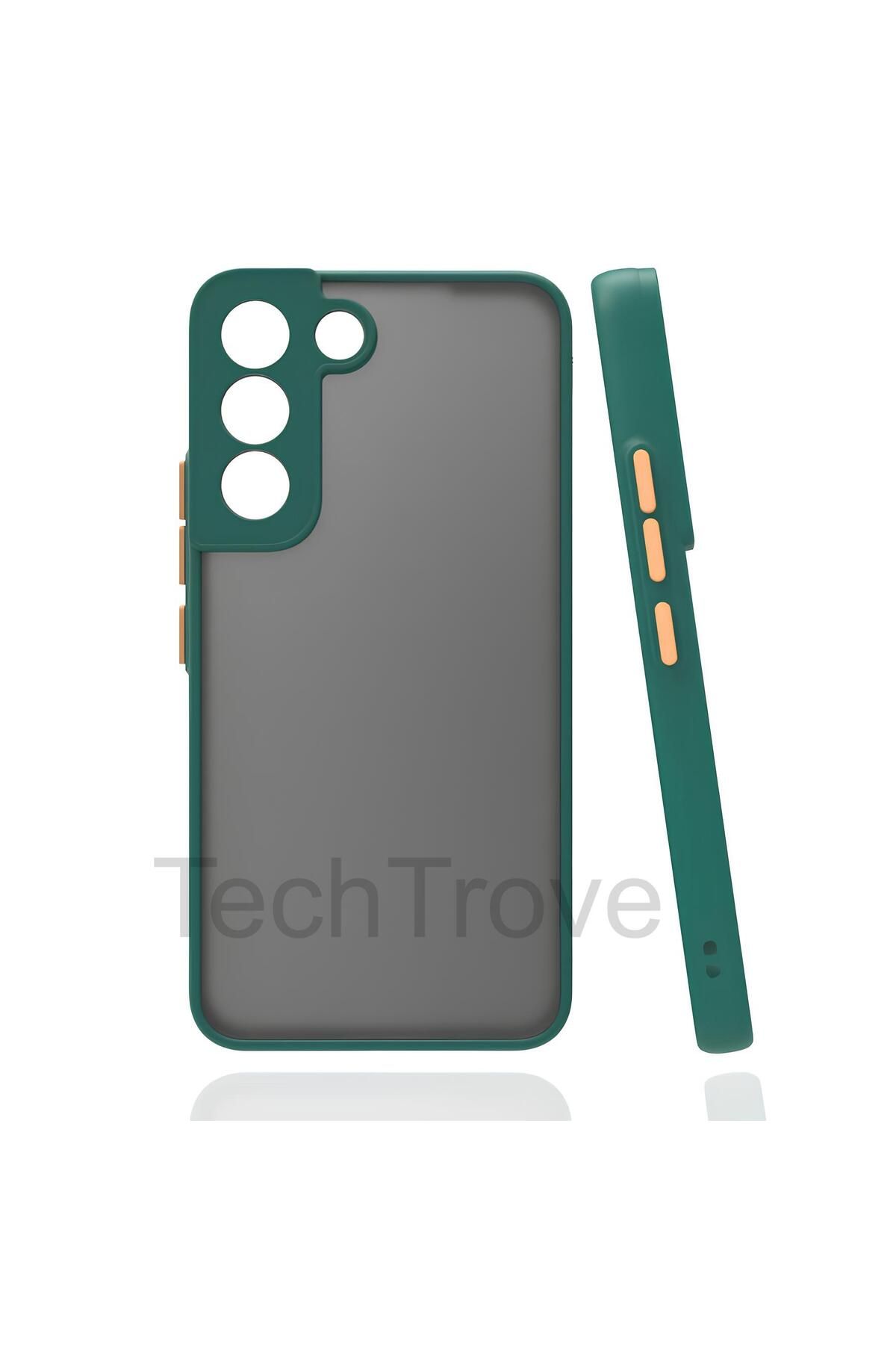 TechTrove Samsung Galaxy S22 Plus Kılıf Buzlu Tasarım Kenarları Yumuşak Kamera Koruma Çıkıntılı Kapak