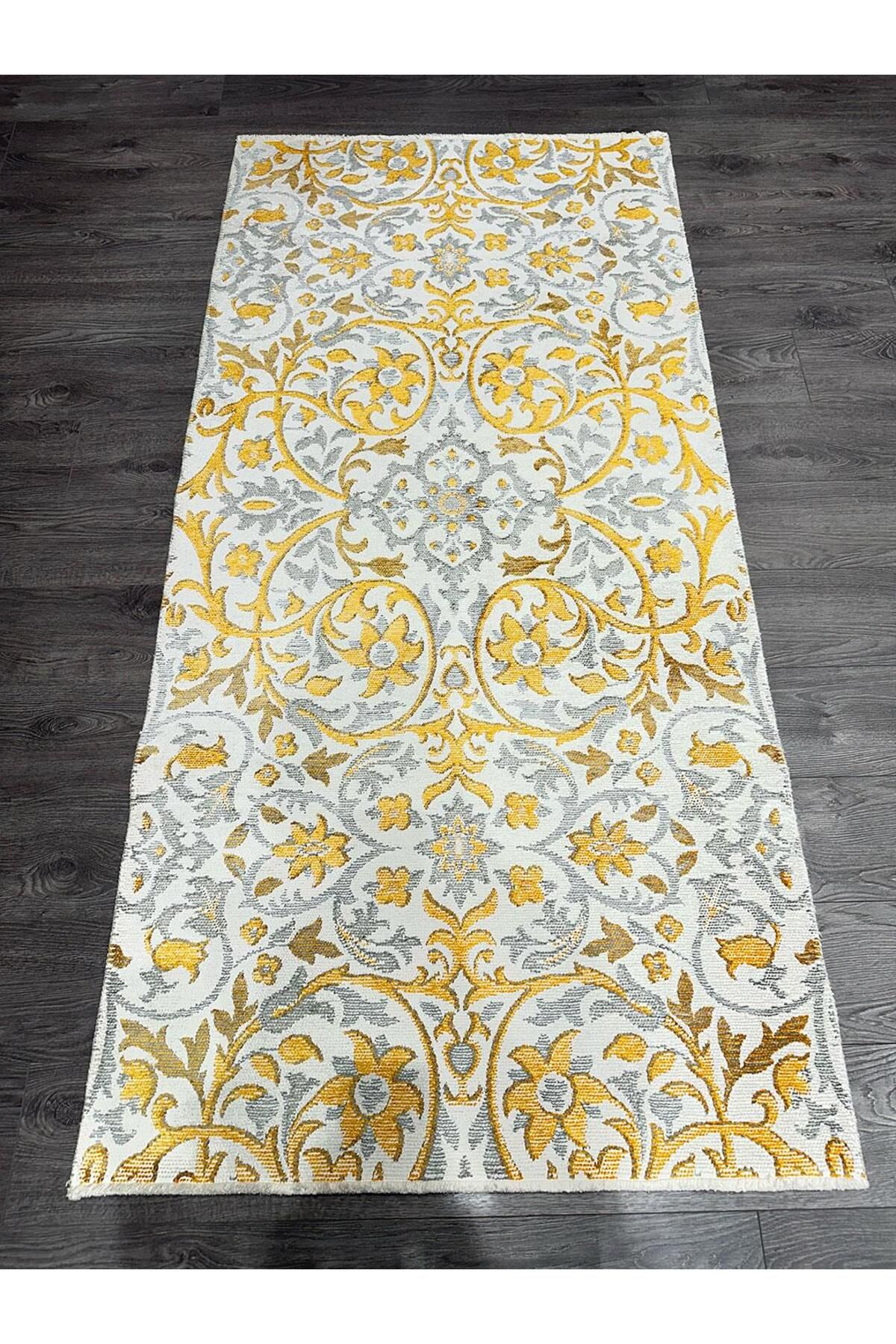 BM Home VIOLETTA EKRU - GRİ - HARDAL 100X200 CM HALI