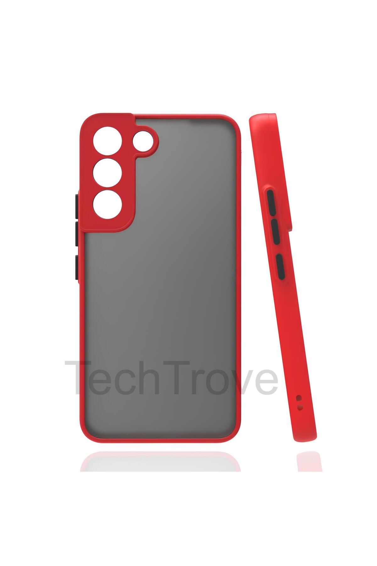 TechTrove Samsung Galaxy S22 Plus Kılıf Buzlu Tasarım Kenarları Yumuşak Kamera Koruma Çıkıntılı Kapak