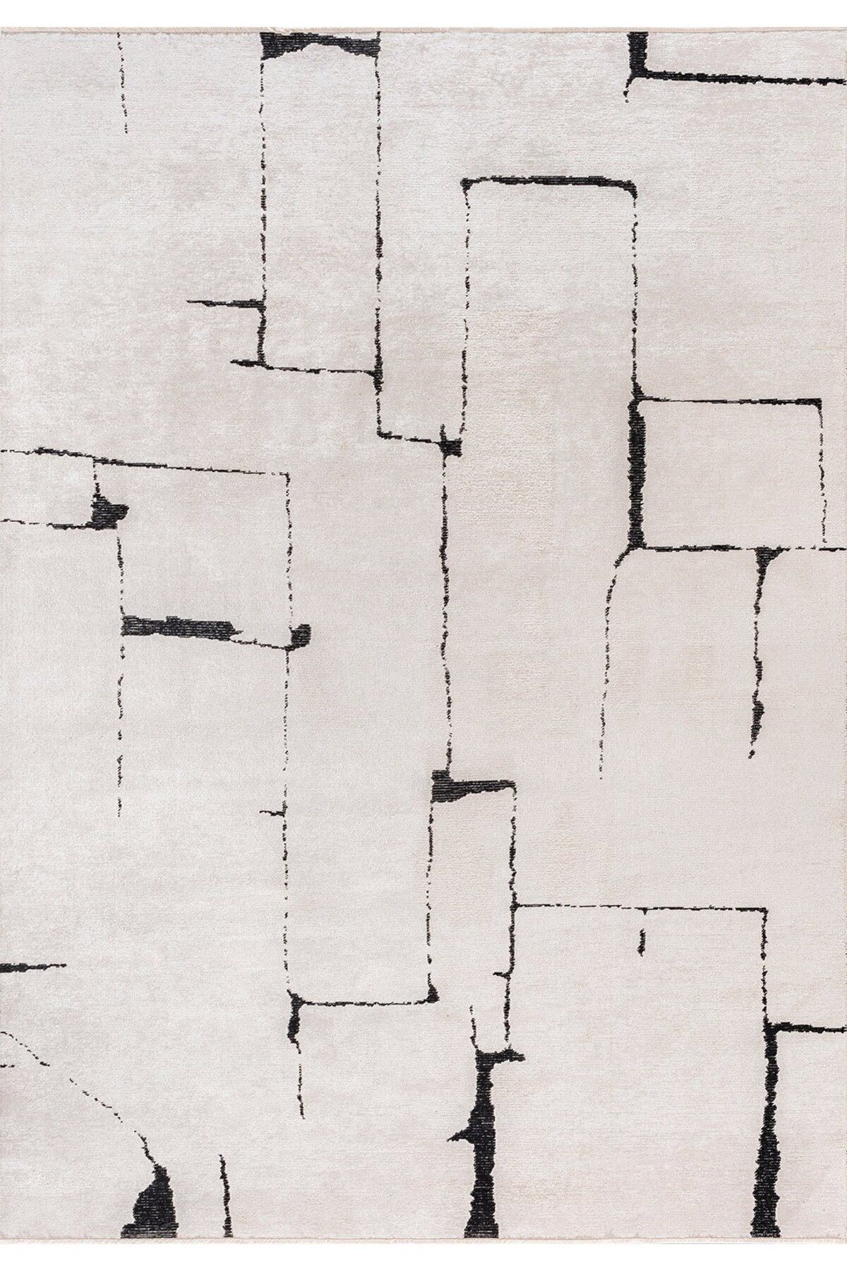 BM Home TRACE SİYAH - EKRU 240X340 CM HALI