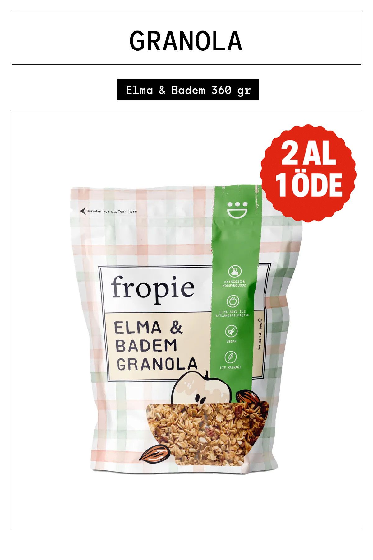 FROPİE Elma & Badem Granola 360g