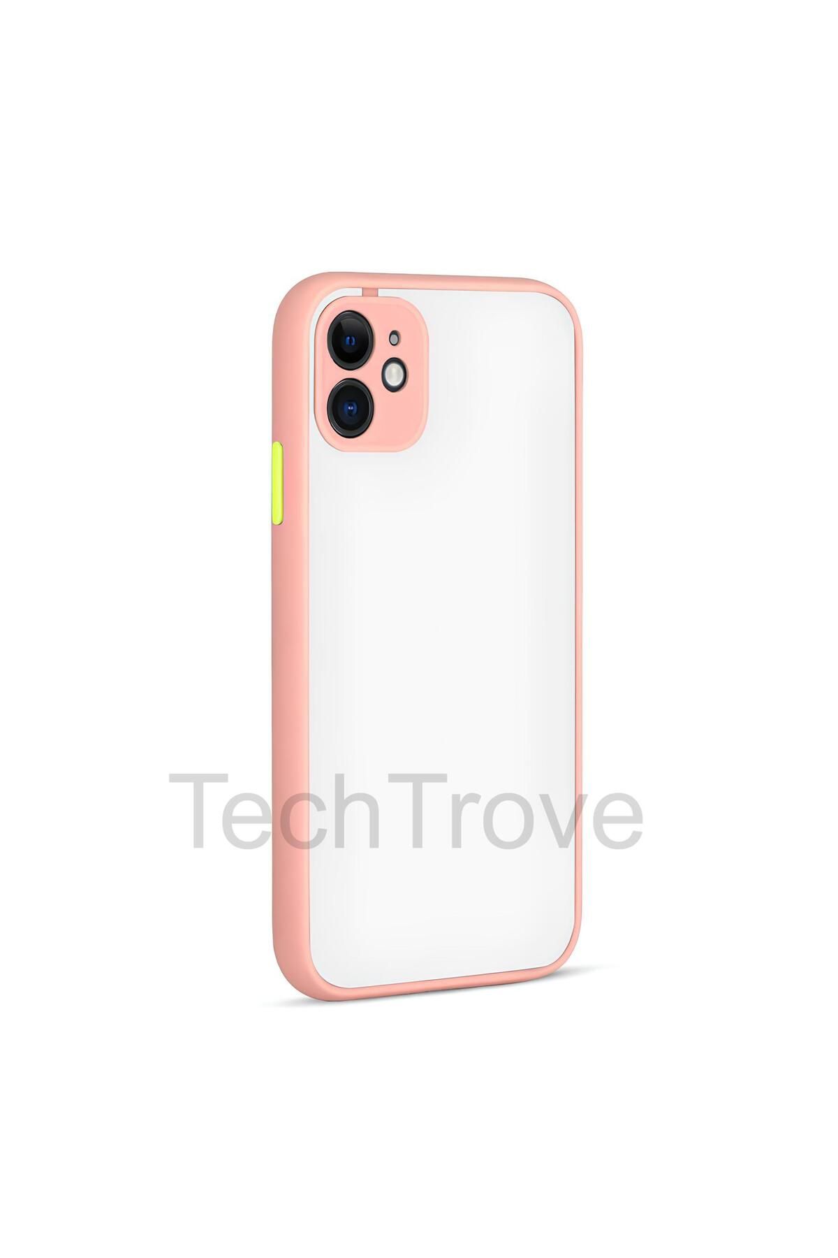 TechTrove Apple iPhone 12 Mini Kılıf Buzlu Tasarım Kenarları Yumuşak Kamera Koruma Çıkıntılı Kapak
