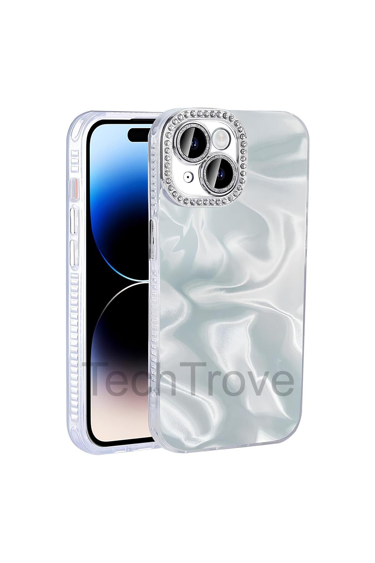 TechTrove Apple iPhone 15 Kılıf Airbagli Parlak Taş Detay Tasarımlı Şık Görünümlü Kapak