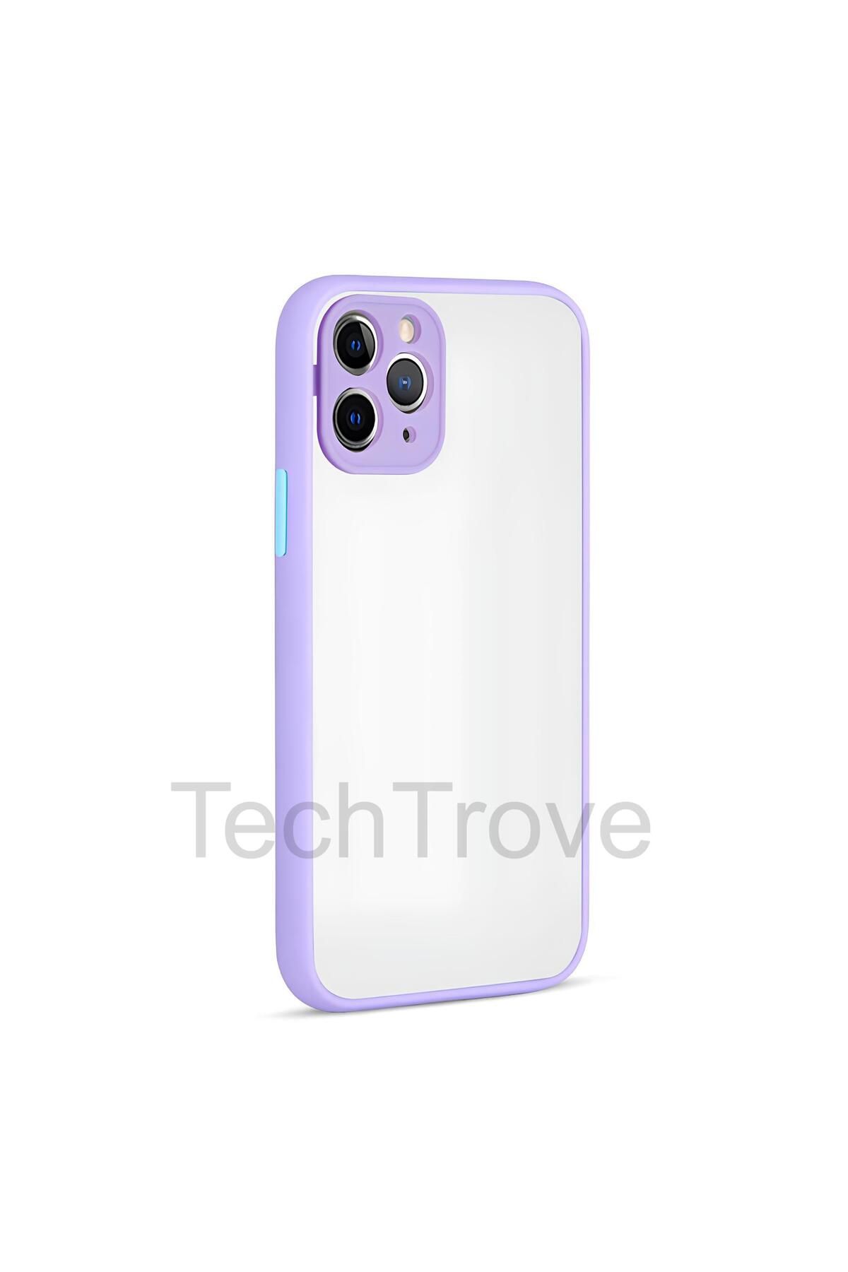 TechTrove Apple iPhone 12 Pro Kılıf Buzlu Tasarım Kenarları Yumuşak Kamera Koruma Çıkıntılı Kapak