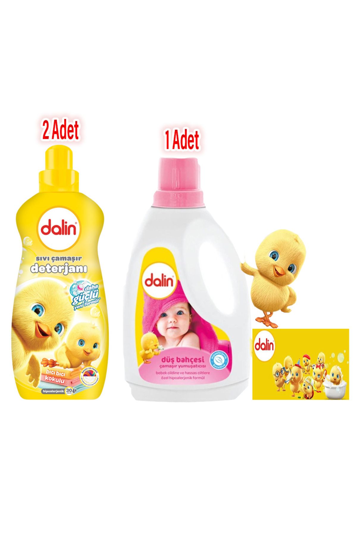 Dalin x 2 Adet Sıvı Çamaşır Deterjanı 1500 ml ve Düş Bahçesi Çamaşır Yumuşatıcısı 1500 ml