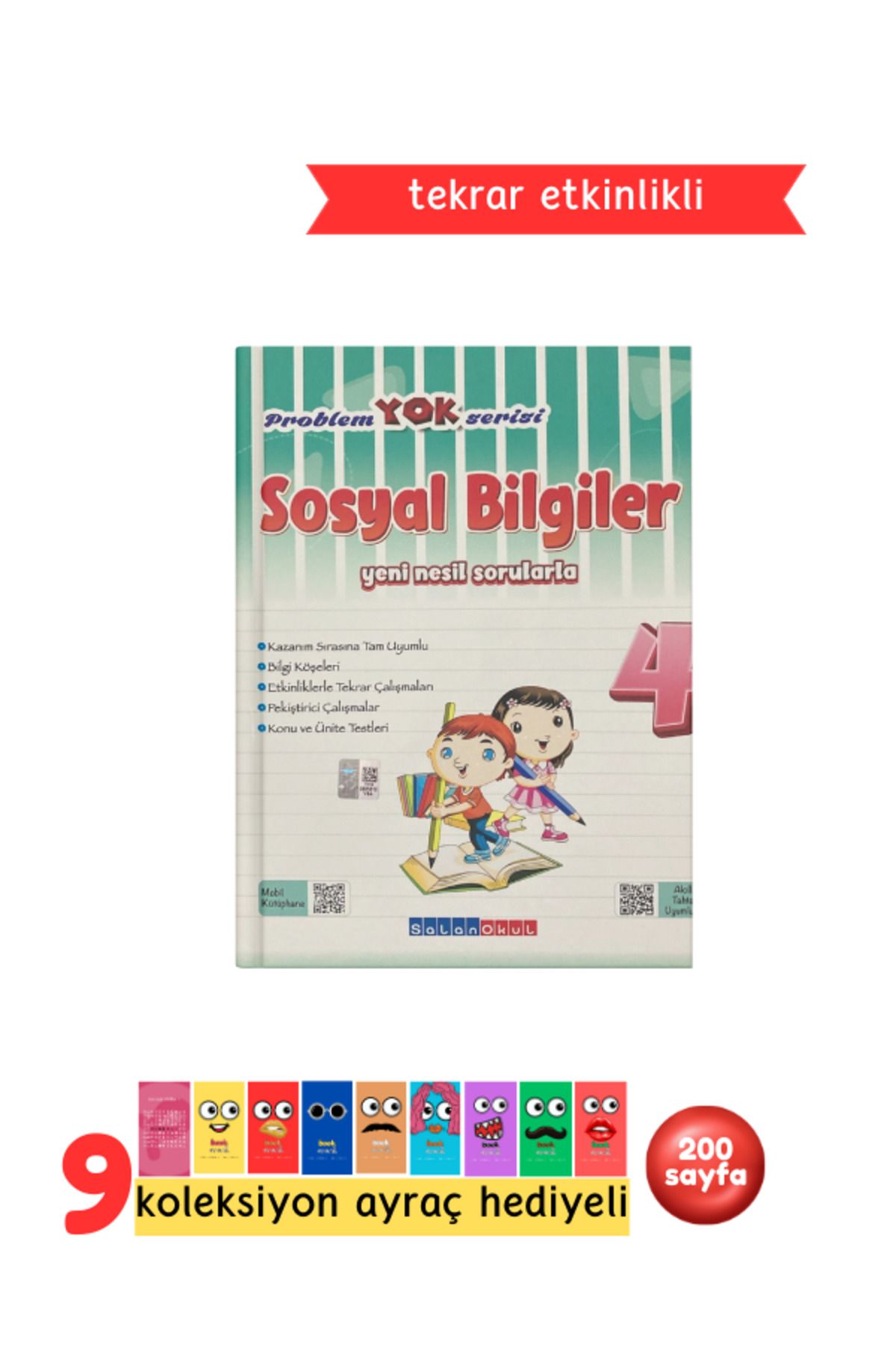 Pembe Yayınevi Salan Yayınları 4.Sınıf Problem Yok Serisi Sosyal Bilgiler Soru Bankası