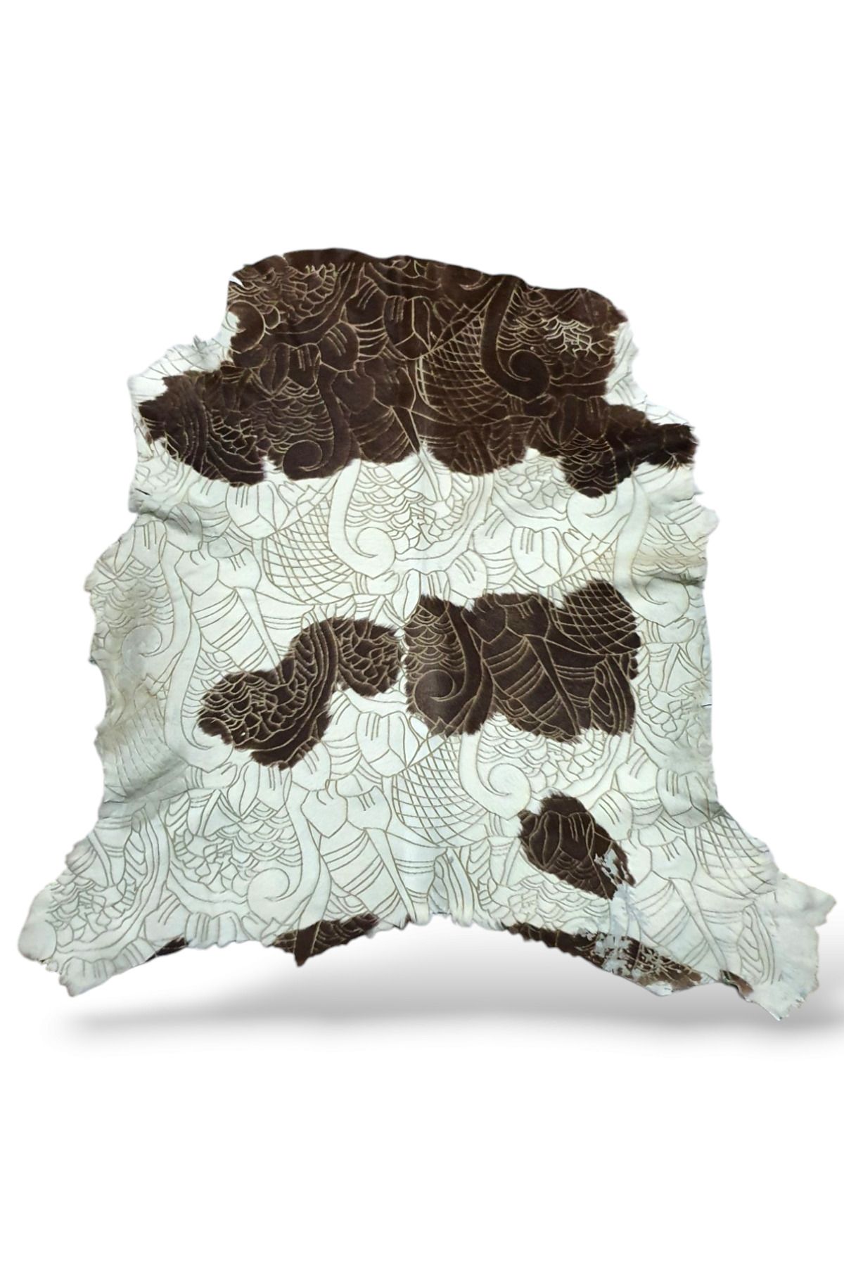 Ottoman Pouffe Art Deco Eskitme Stil Hakiki Deri Post